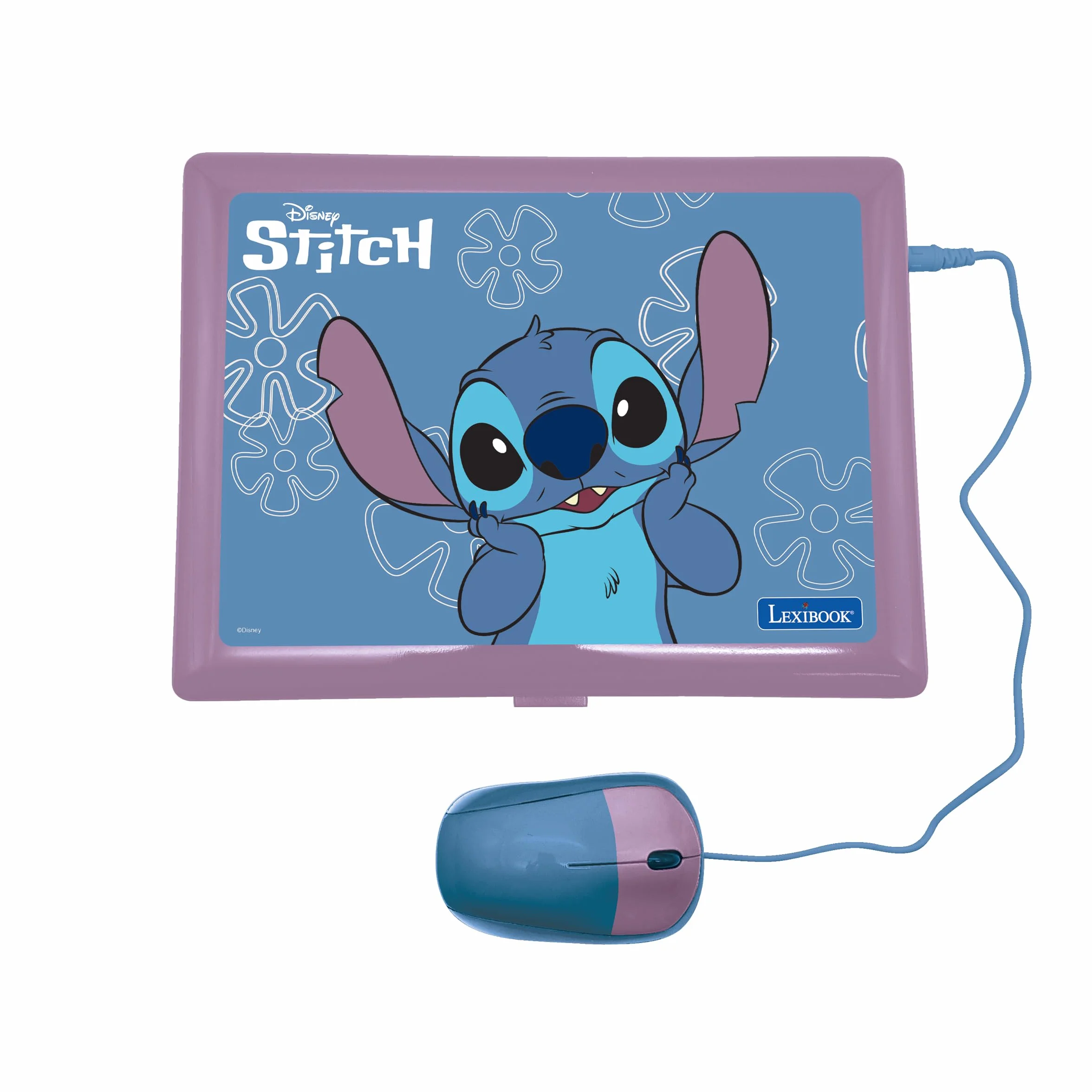 Lexibook, Disney Stitch, Computer educativo bilingue Stitch con 170 attività Inglese/Italiano, JC599Di5