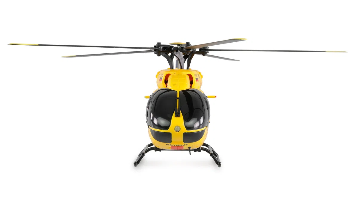 Amewi ADAC H145 - Elicottero Brushless a 6 canali 6G RTF telecomandato RC Heli modello licenza, giallo