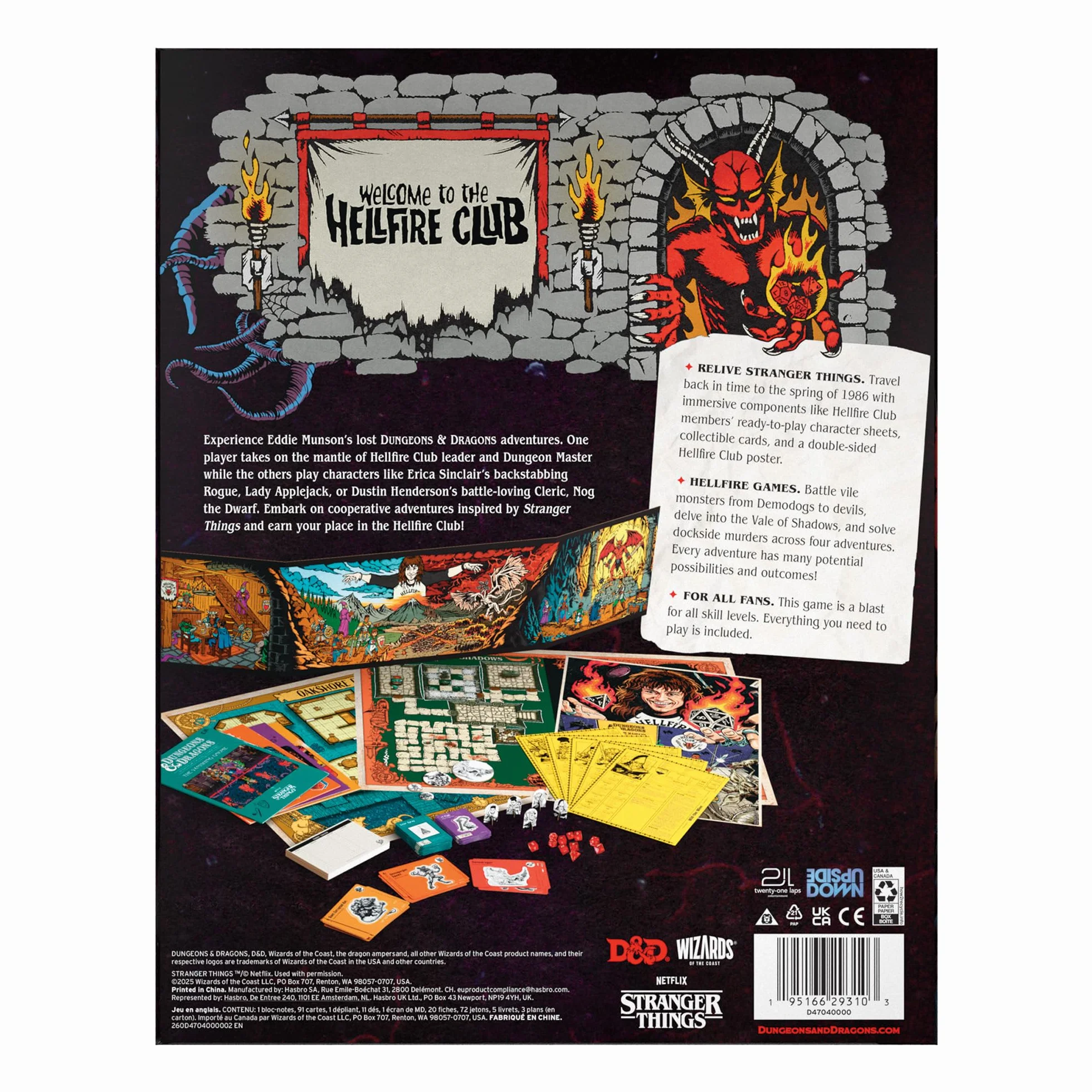 Dungeons & Dragons Stranger Things: Benvenuti all’Hellfire Club | Avventura 3–5 giocatori | Età 12+