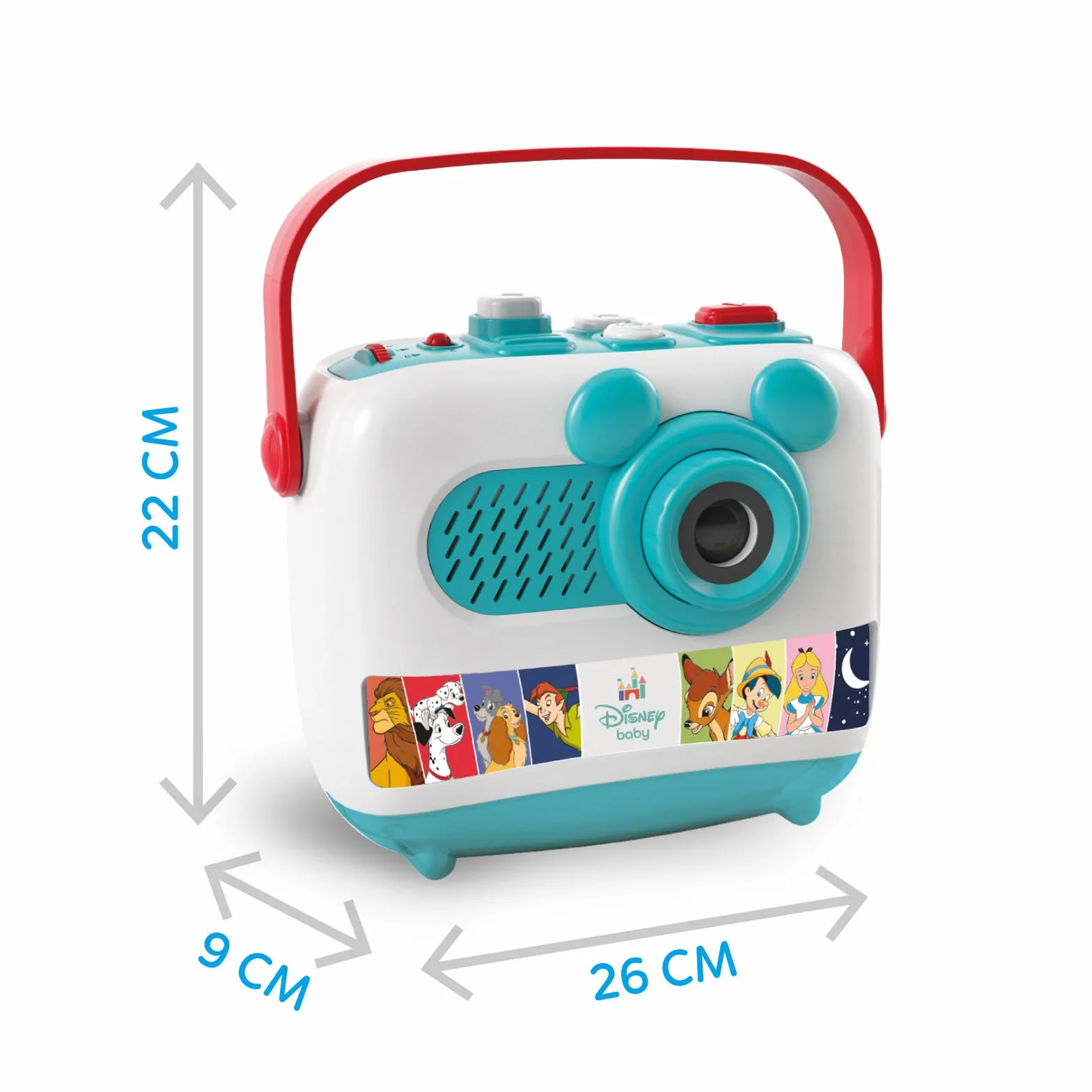 Clementoni Disney Baby Proiettore Raccontastorie, Storyteller per Bambini 1-6 Anni, con 8 Diapositive dei Grandi Classici, Gioco Elettronico, Non Compatibile con Le Ricariche, in Italiano, 17819