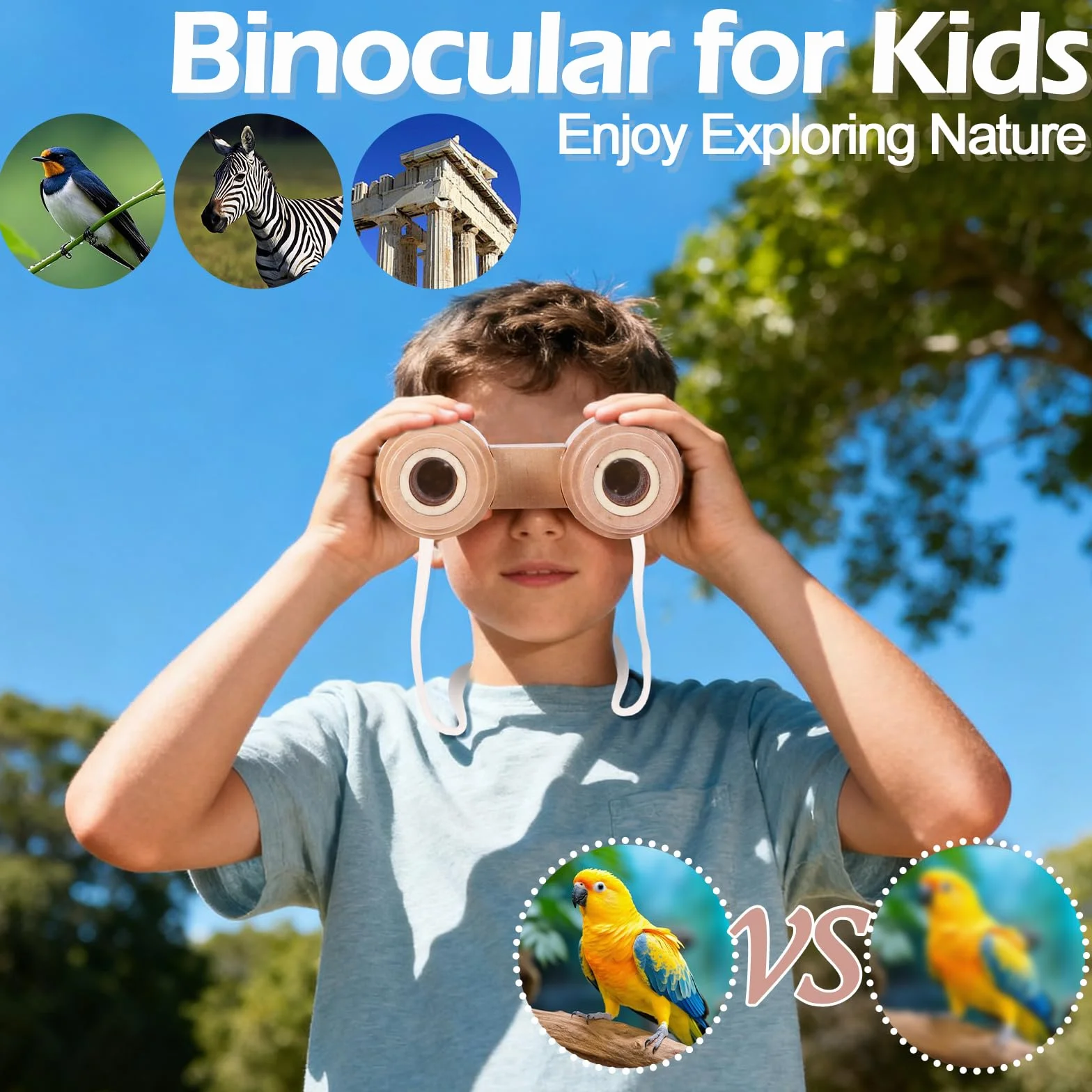 Astarama Kit acchiappa-Insetti in Legno per Bambini, 11 Pezzi Set da Esploratore con retino per Farfalle, Lente d'Ingrandimento, Habitat per Insetti, binocolo, Bussola, per Cortile e Campeggio