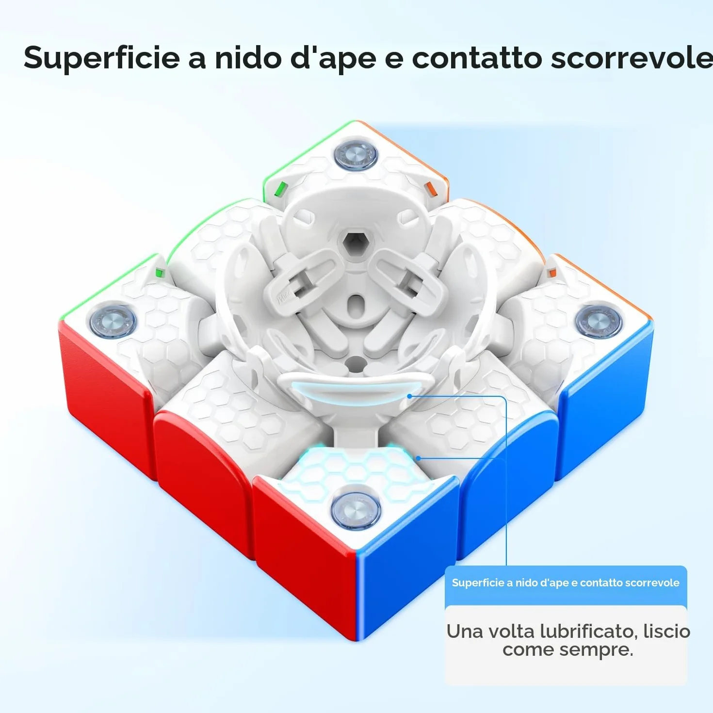 GAN 356ME Cubo di Velocità Professionale 3x3 Cubo Magnetico, Speed Cube con 12 Livelli di Regolazione della Tensione, Cubo GAN 3x3 con 48 Capsule Magnetiche, Allenamento e Competizione