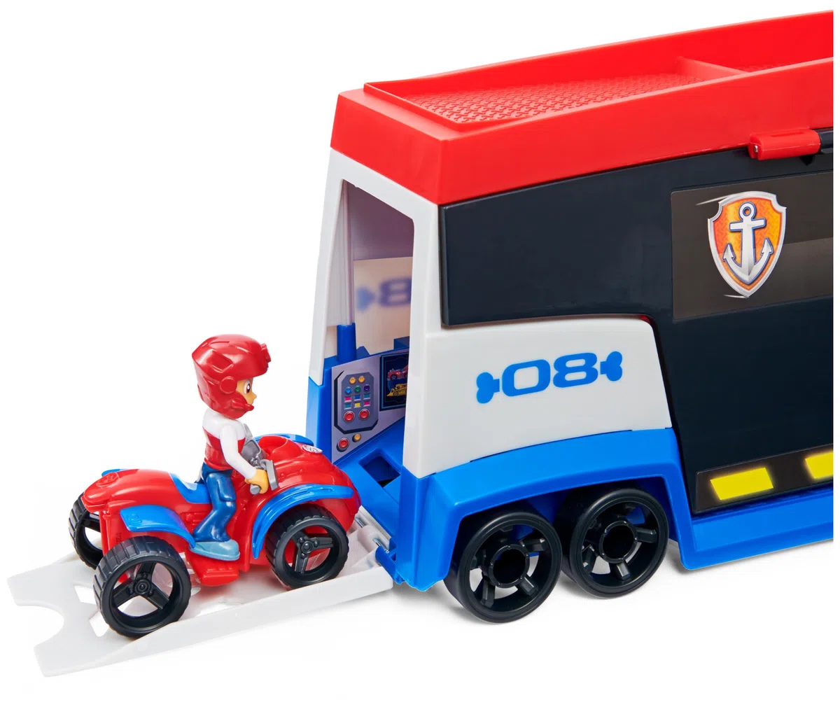 Paw Patrol Paw Patroller Deluxe Veicolo Trasformabile con 2 Lanciatori Ryder e Quad 3+ Anni