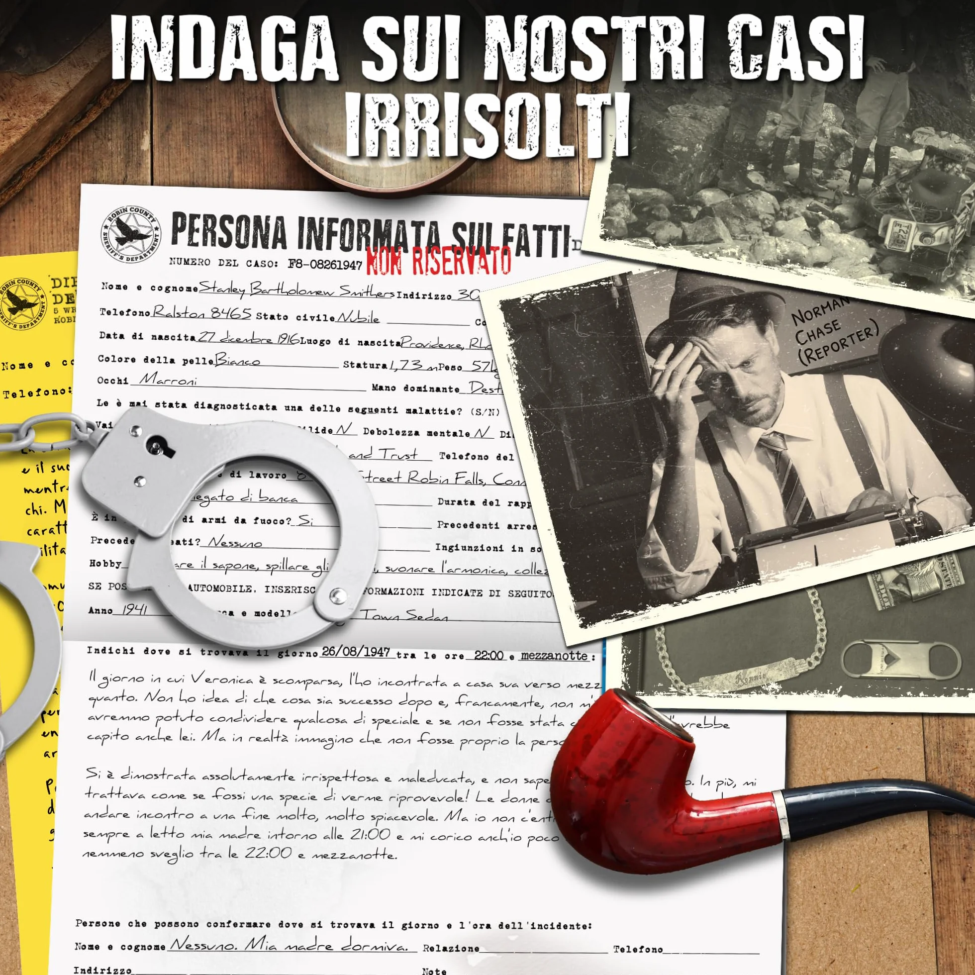 UNSOLVED CASE FILES: Un gioco per indagare su misteriosi casi irrisolti: Chi ha ucciso Veronica Falcone? Riuscirai a risolvere questo caso?