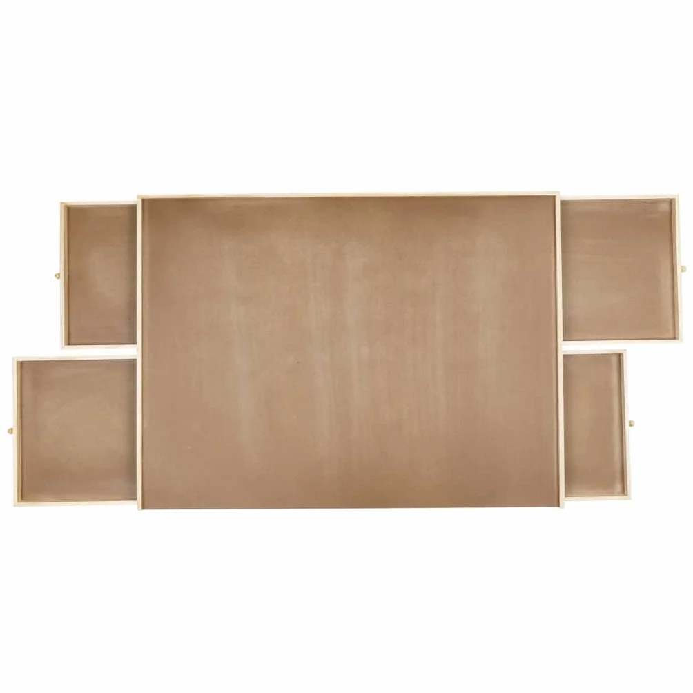 HI Tavolo per Puzzle con 4 Cassetti 76x57x4,5 cm in Legno