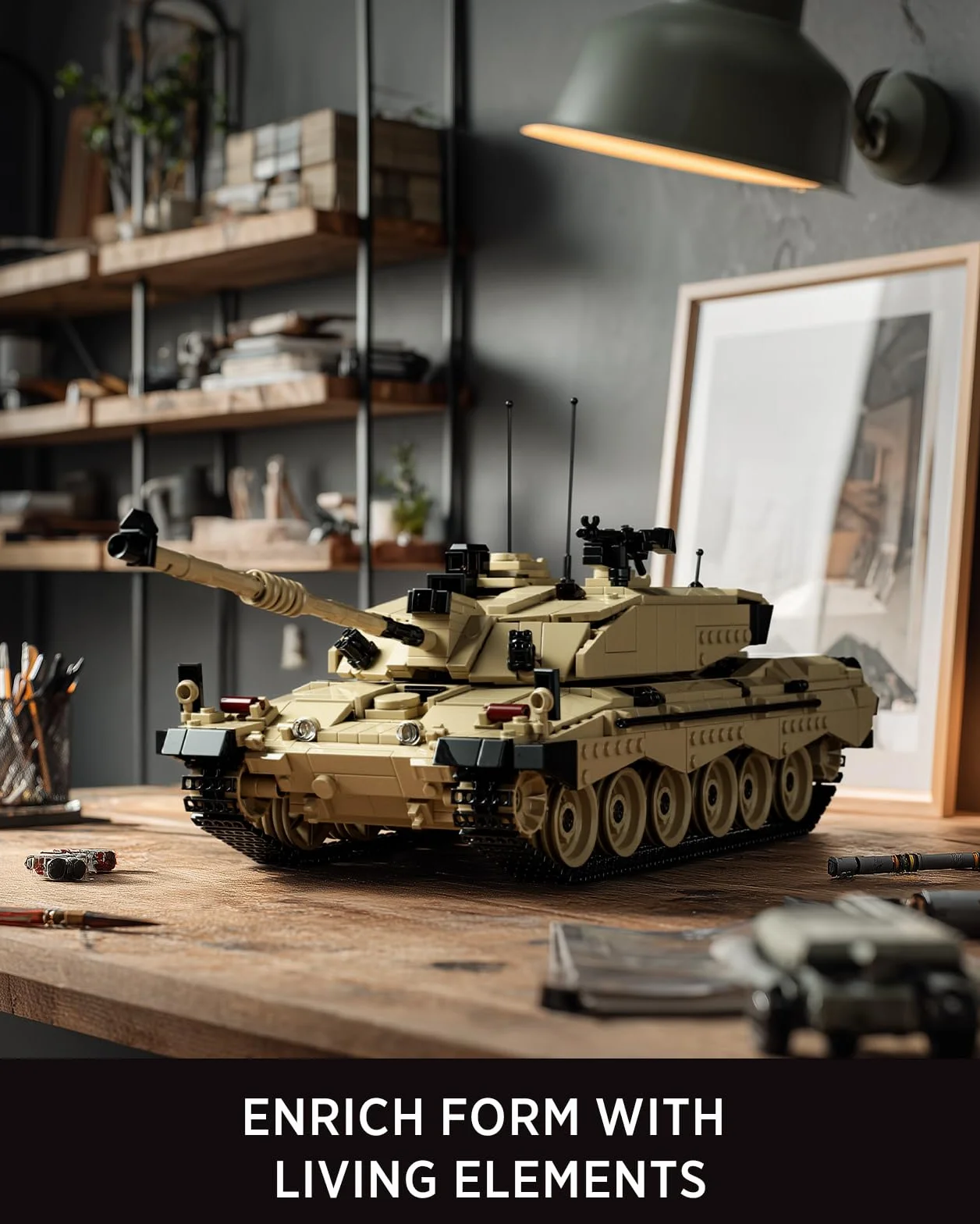 Nifeliz Challenger 2 Carro Armato da Combattimento Kit di Costruzione, Militare modello da collezione per adulti, Regalo per gli appassionati di militari Uomo e Donna (1761 pezzi, NF10344)