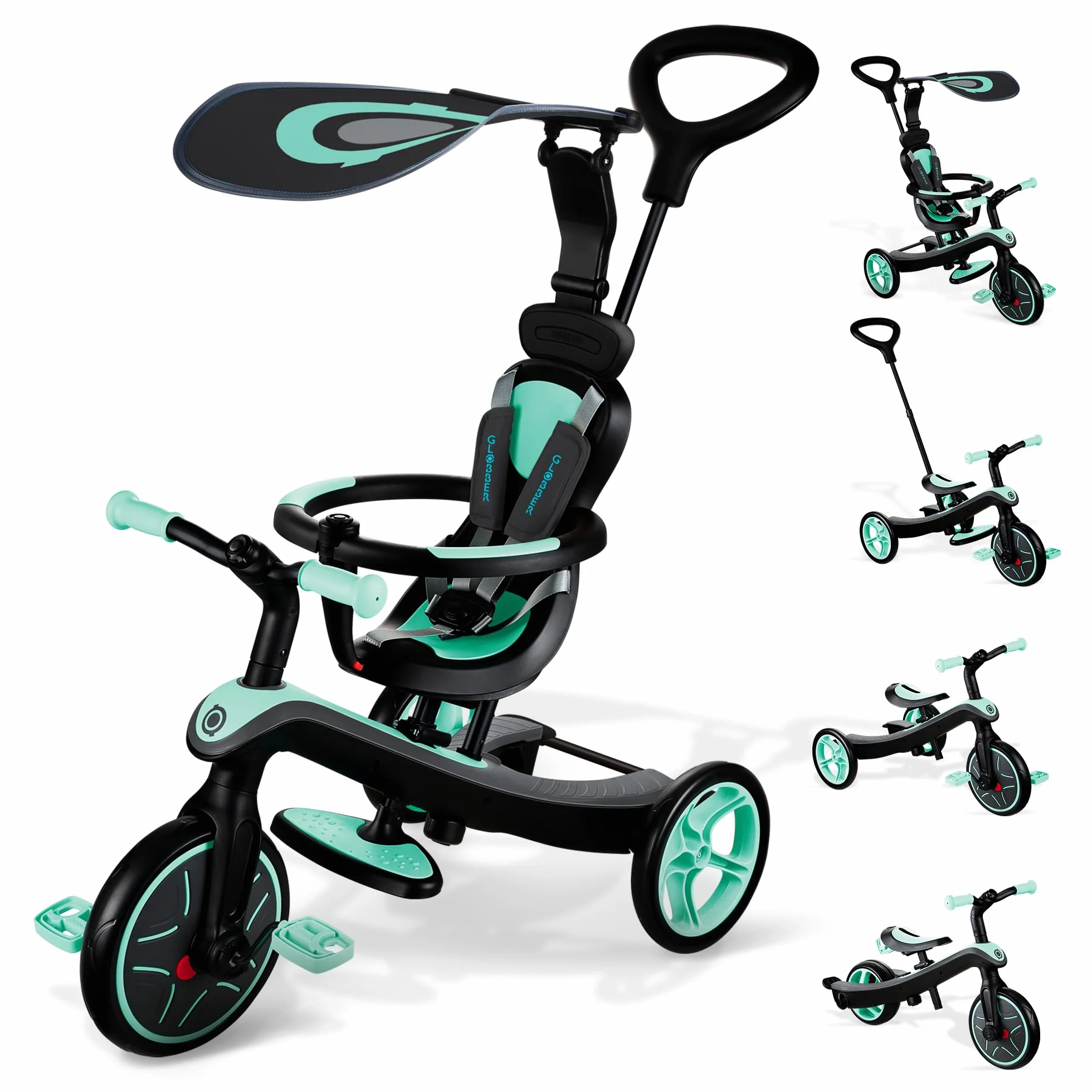 GLOBBER - Triciclo 4 in 1 - Verde menta