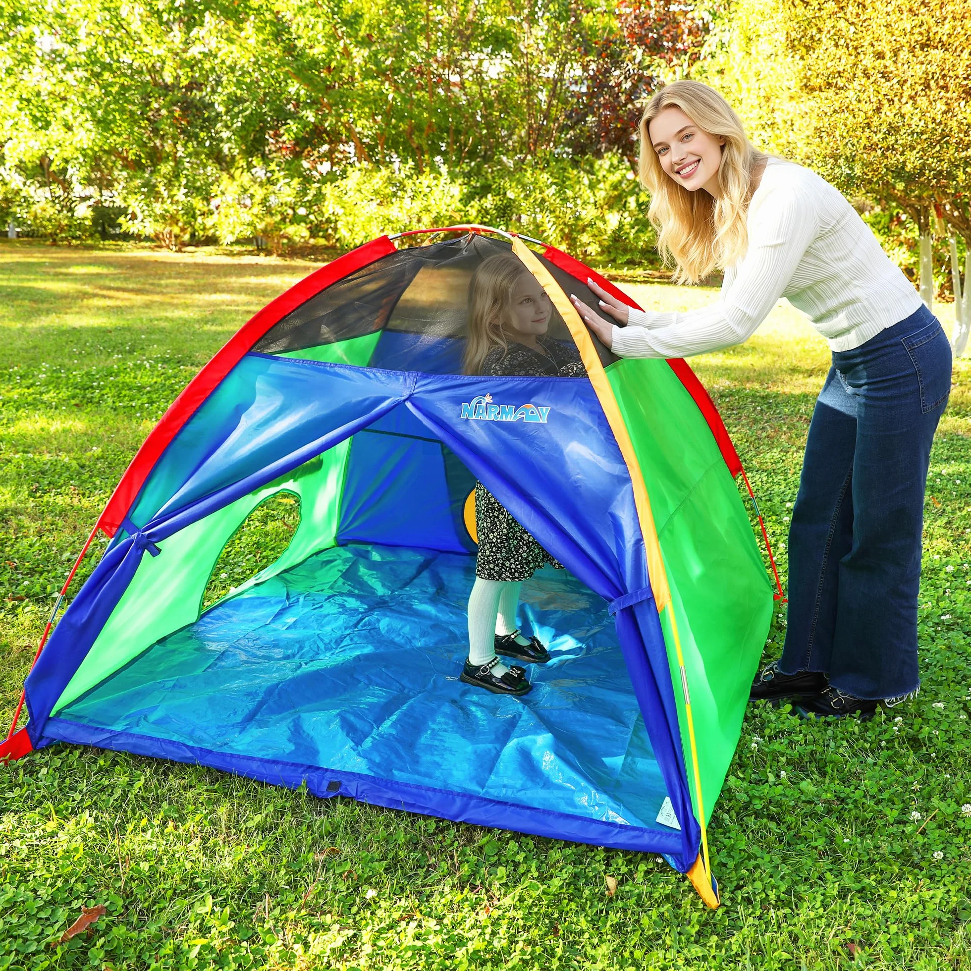 NARMAY Tenda da gioco a cupola Easy Fun per bambini 152 x 152 x 111 cm