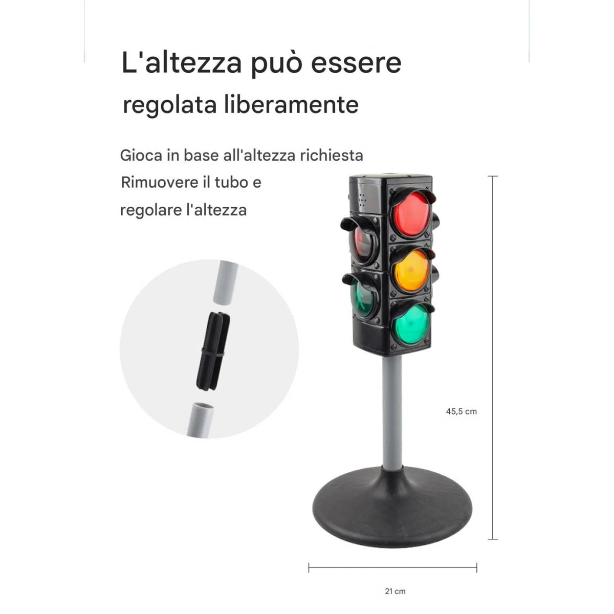 Giocattolo Semaforo - Modello Segnale | Modellini Di Traffico, Modellini Di Segnale Da 25 Cm Di Altezza, Semaforo Educativo Per Giochi Di Finzione, Attività Di Apprendimento In Età Prescolare