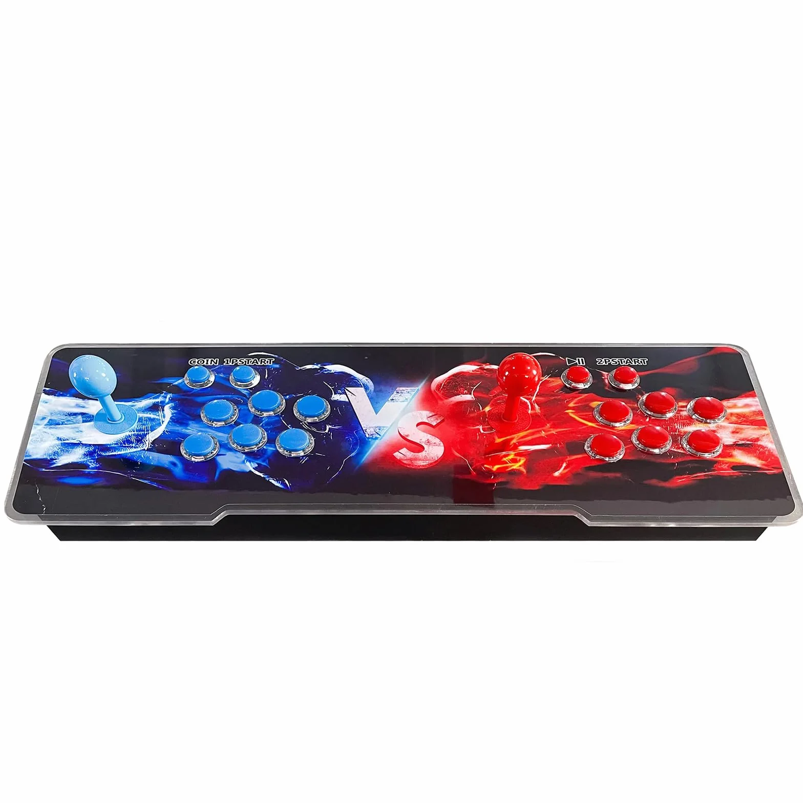 Scatola giochi arcade, console di gioco arcade, retrò, per PC, proiettore e TV, 2-4 giocatori, 1280 x 720, giochi 3D, cerca/nascondi/salva/carica/pausa, elenco dei preferiti (DX 9800)