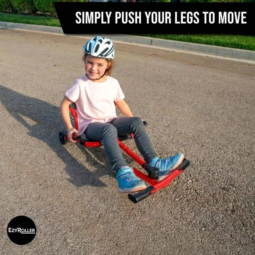 EzyRoller Classic X veicolo per bambini da 4 a 14 anni triciclo trike scooter a tre ruote veicolo divertente a tre ruote (rosso)