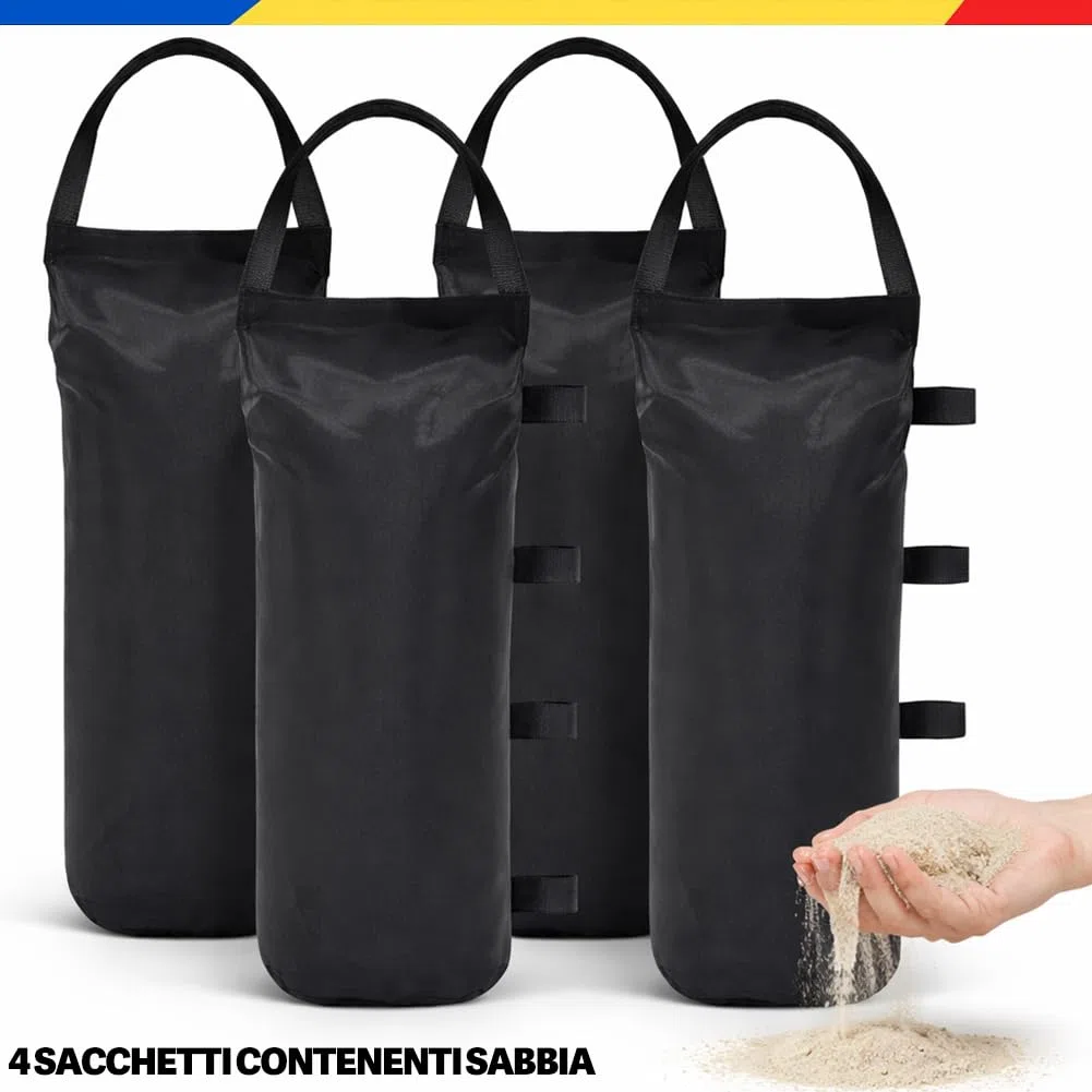 BAKAJI Altalena 3 in 1 per Bambini da Giardino, Resistente con Struttura in Acciaio e 4 Sacchi di Sabbia per Fissaggio Al Terreno, Sediolino con Cinture di Sicurezza e Schienale, Indoor/Outdoor