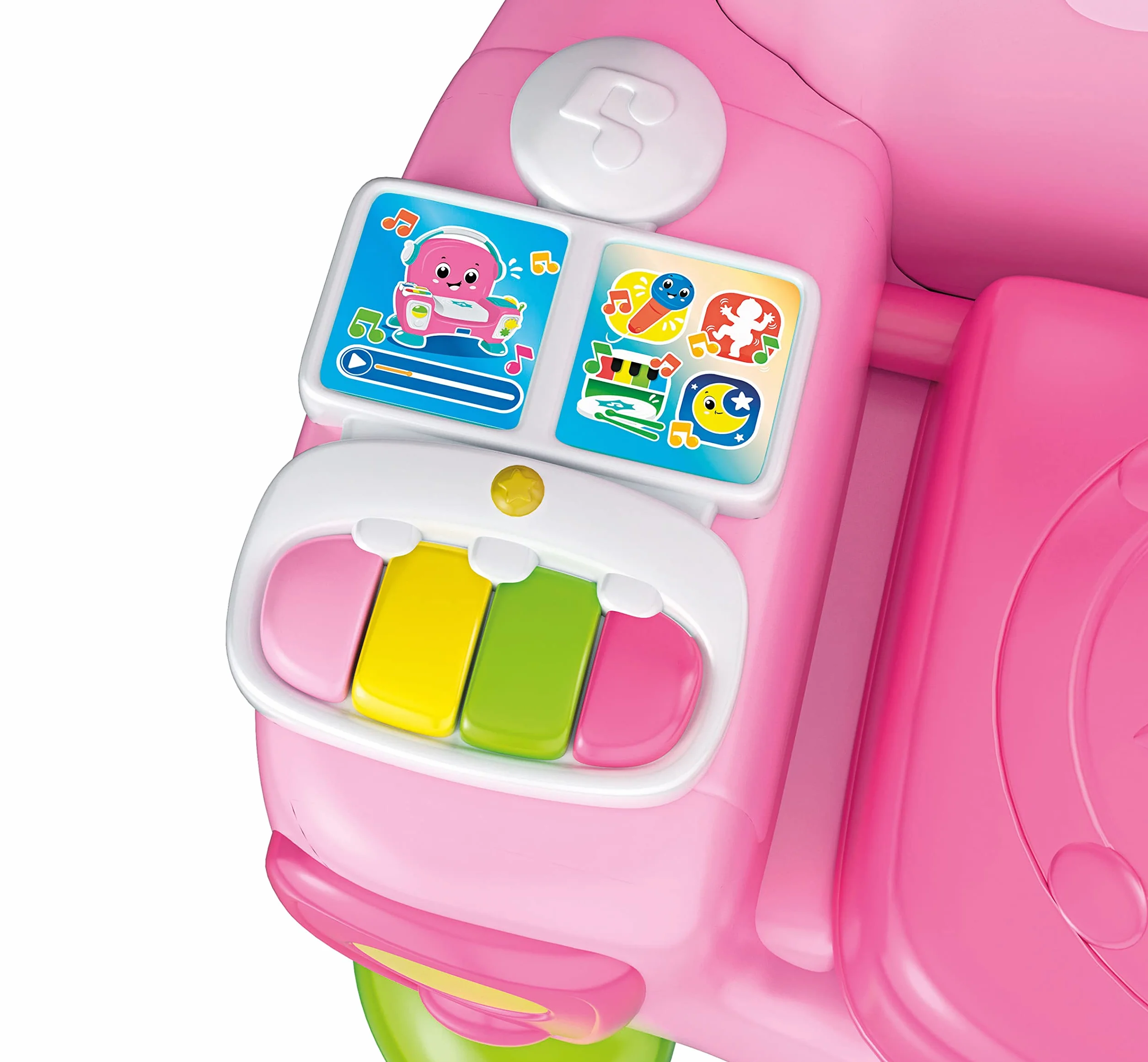 Clementoni Baby Poltroncina Interattiva Canta Suona e Balla Pink, Bambini 12-36 Mesi, Gioco Educativo con Luci e Filastrocche per Imparare Cantando e Ballando, Made in Italy, Lingua Italiana, 17755