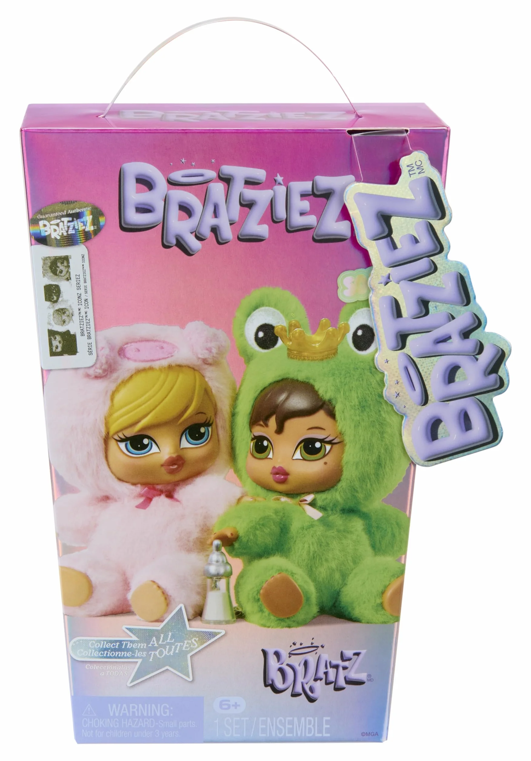 Bratz Bratziez Iconz Series Plush Blind Box - Include 1 figura a sorpresa, con Charm e Accessori, Personaggi da Collezione. Età 6+