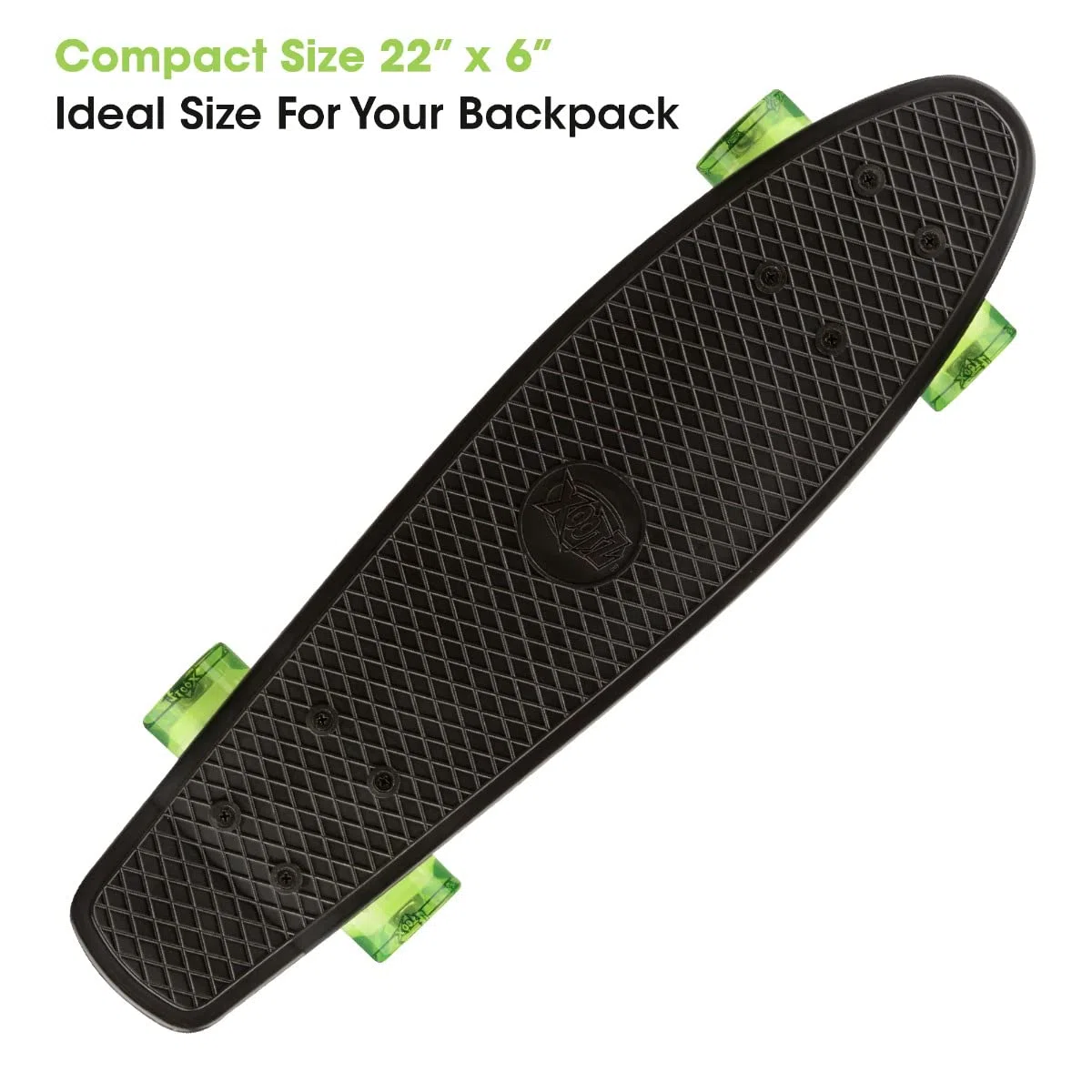 Xootz Kid's Complete-Skateboard in Stile retrò in plastica con