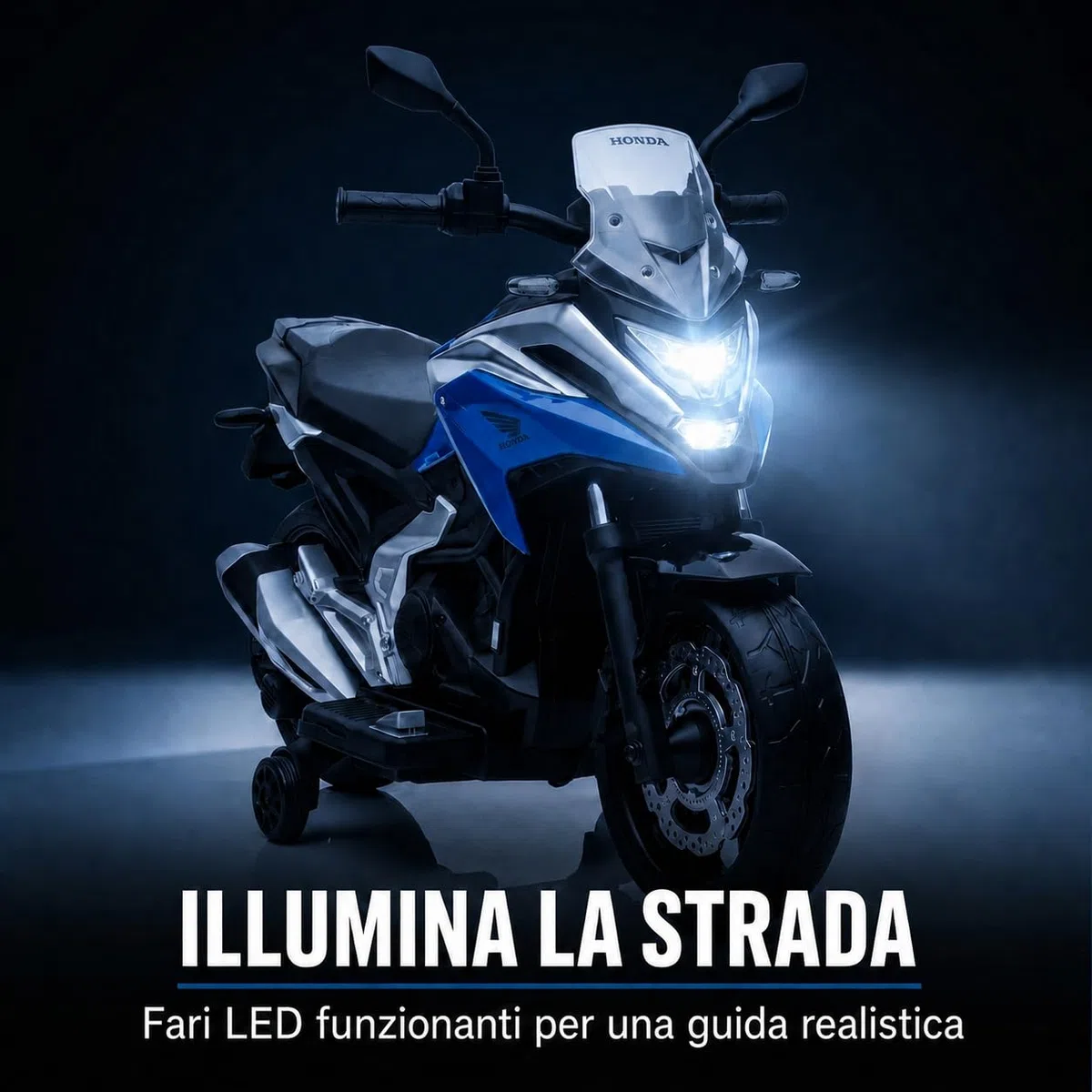 Honda NC750X 12V Moto Elettrica Bambini 3-6 Anni con Licenza Ufficiale, Fari LED, MP3 USB