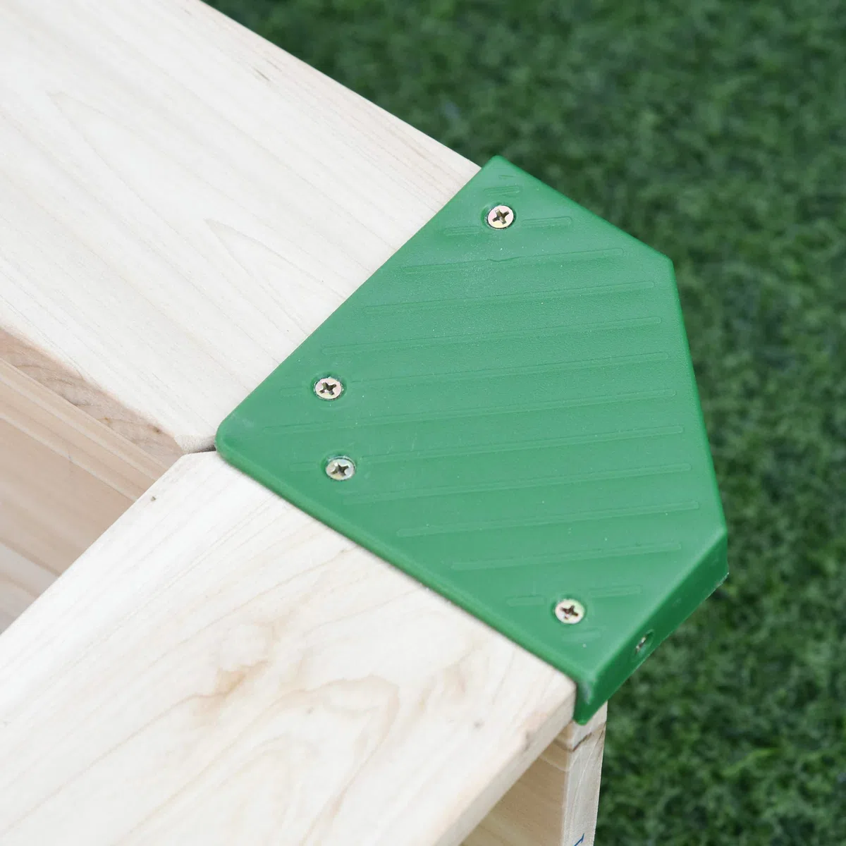 Outsunny Sabbiera per Bambini in Legno con Panca e Tettuccio Parasole Regolabile, 120x120x120cm, Colore Legno e Blu