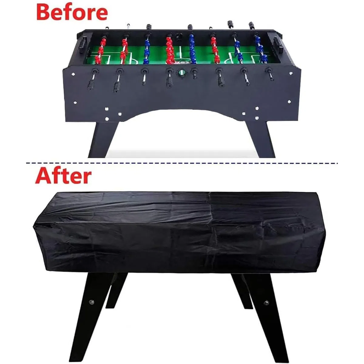 Copertura per Tavolo Calcio,Impermeabile Coperture Protezione per Biliardino per Esterni Interni, Rettangolari Telo Protettiva Custodia per Foosball Table da Esterno(Size:142 x 132 x 38cm,Color:Beig