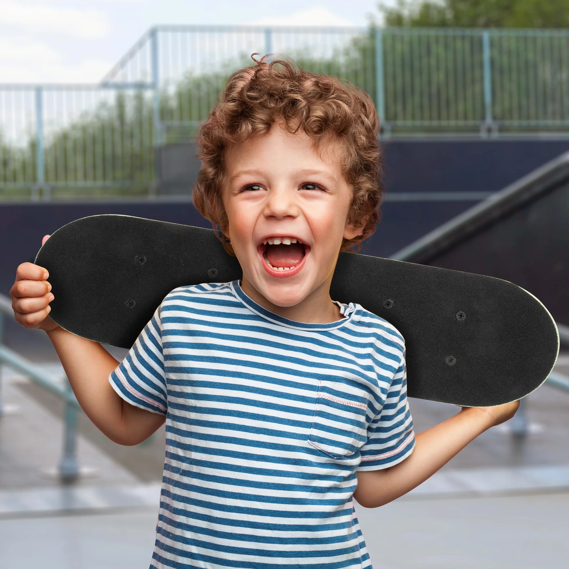 Abeec Skateboard per bambini, 43 cm, per principianti, mini skate board per bambini dai 5 anni in su, con adesivi inclusi