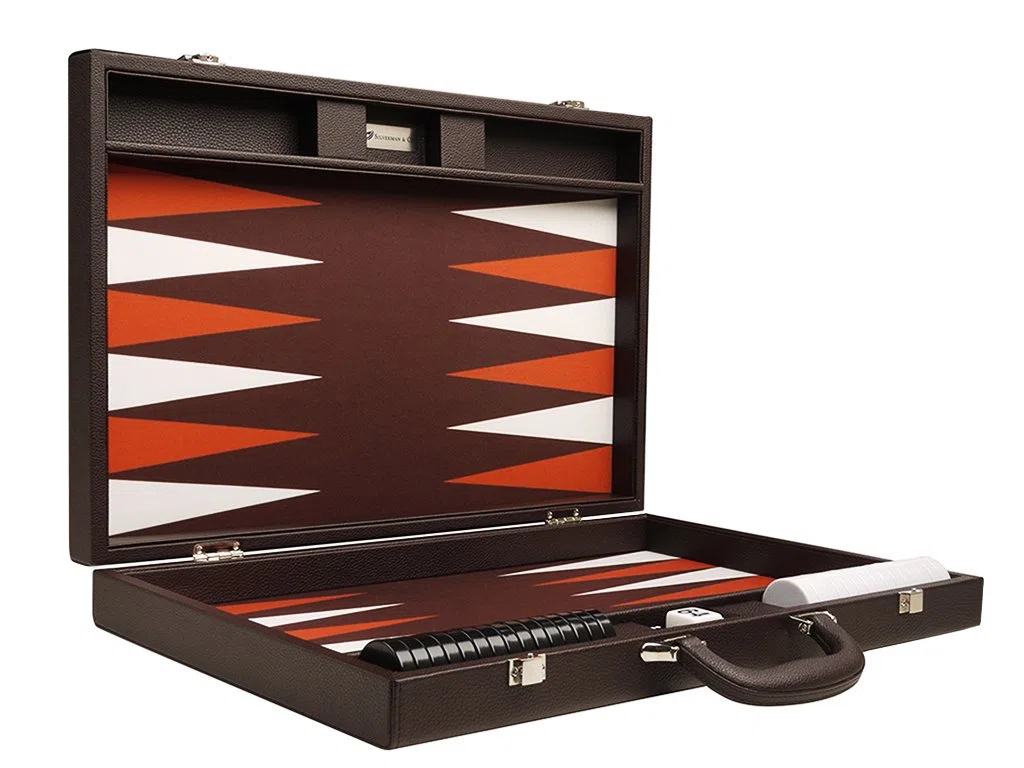 Set di Backgammon Premium da 48 x 64 cm - marrone scuro