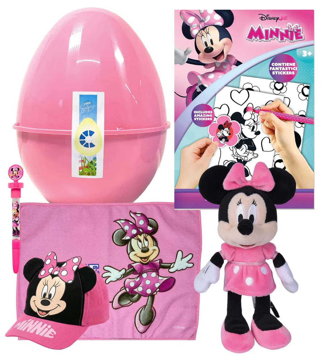 Uovo Di Pasqua Giocattoli Per Minnie Fan, Pasqualone Bambina, Guscio Con 5 Sorprese, Bambini, Multicolore