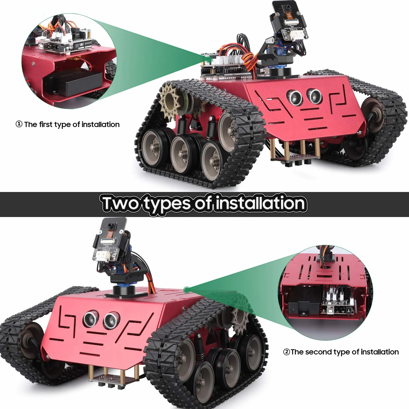 ELEGOO Robot Bambini Carro Armato Robotico Kit Programmabile Compatibile con Arduino, Robot Giocattolo Intelligente per Bambini 8+, Tracciamento Lineare, Modalità FPV, Kit Costruzione Educativo STEM