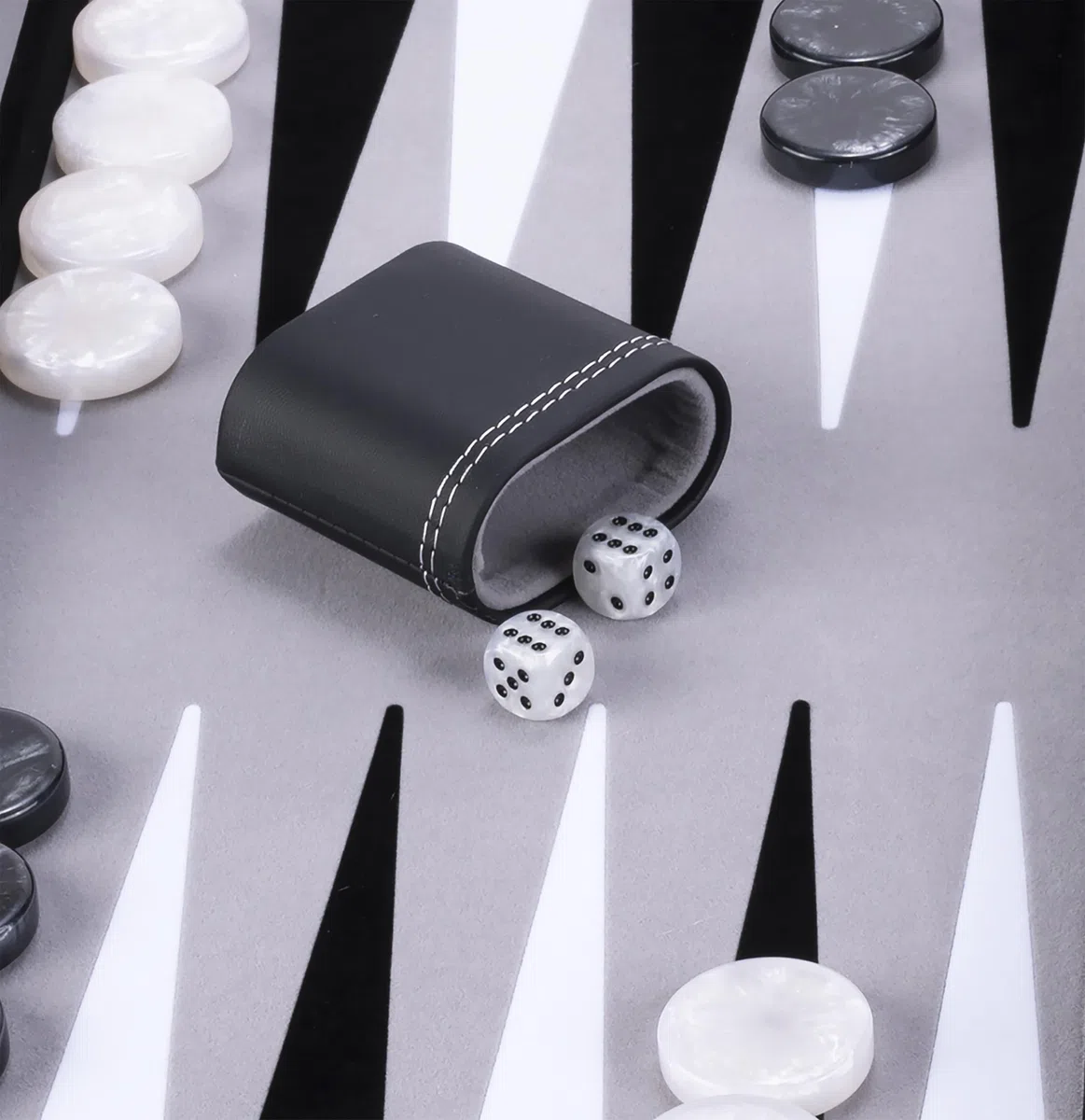 Engelhart - 250537 - Backgammon di Lusso 21 Pollici (54 cm) – Gioco Elegante in Similpelle con Interno in Feltro – Materiali di Alta Qualità