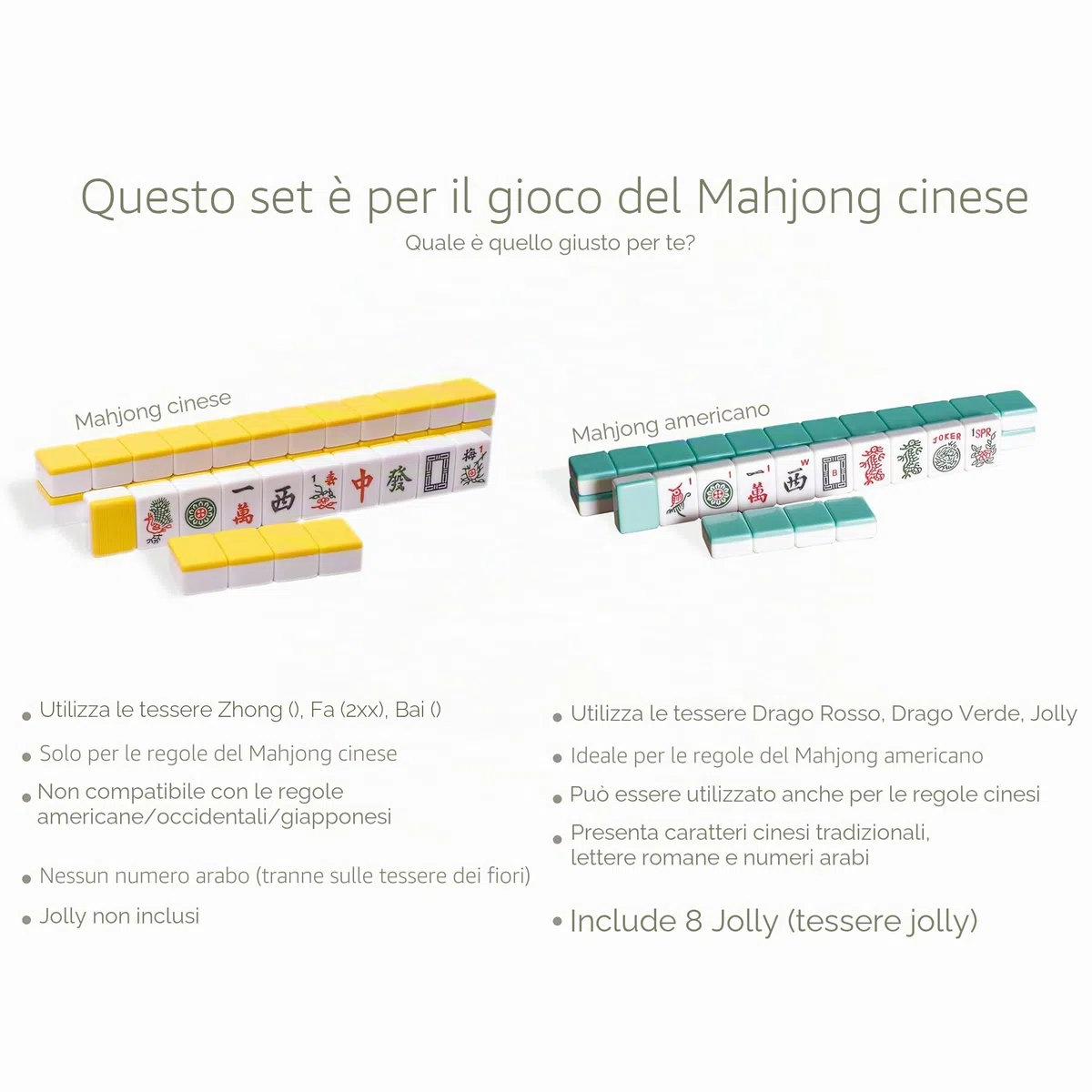 Set Professionale Mahjong Cinese Doppia Felicità Giallo 146 Tessere Medie Dimensioni