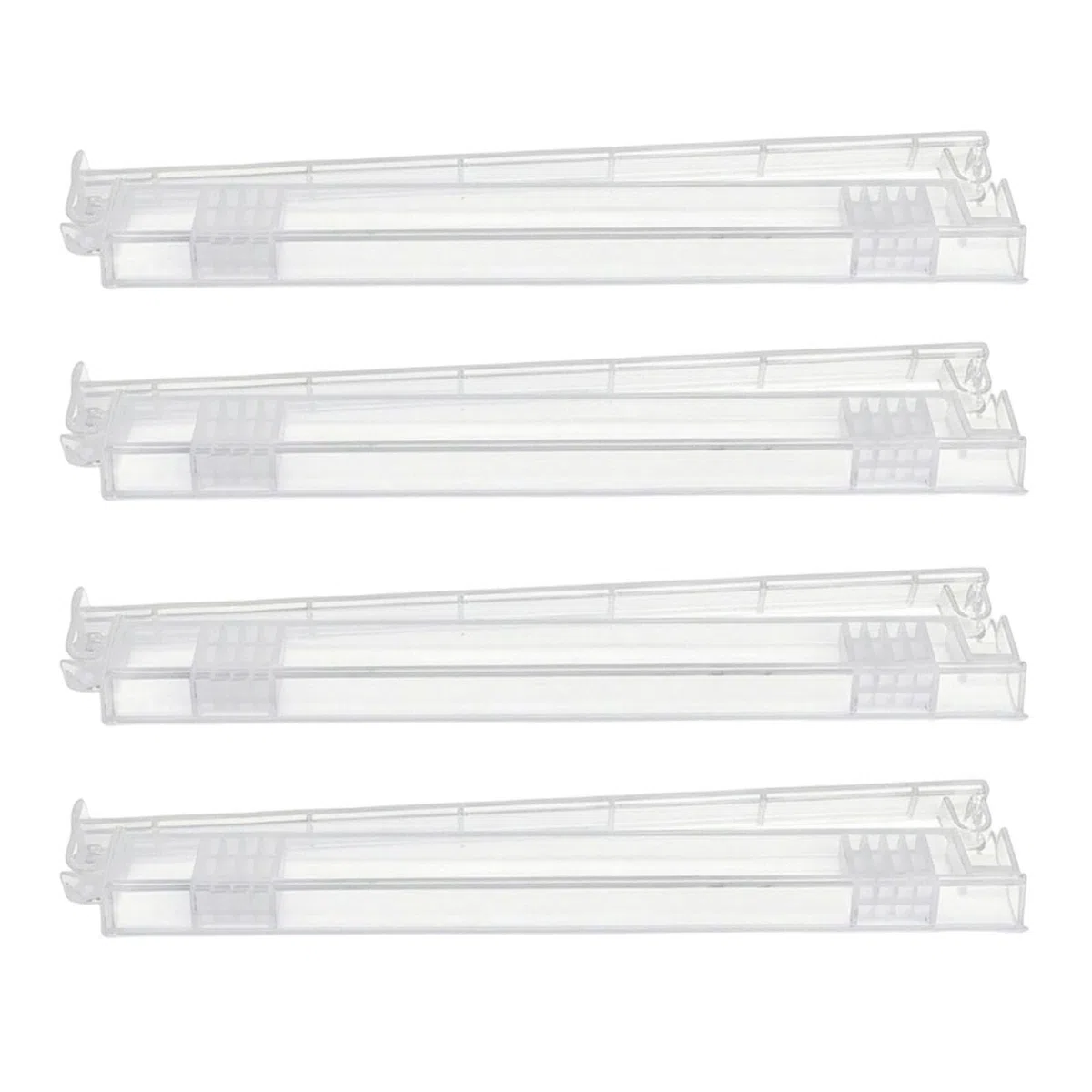 Generico Portable Mahjong Tile Rack Set - 4 Piece Transparent Racks with Pusher for Adults Beginners
