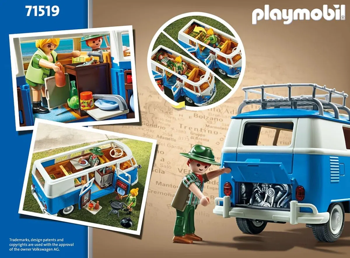 PLAYMOBIL Volkswagen 71409 T1 Camping Bus Edeka Edition 2, per bambini dai 5 anni in su