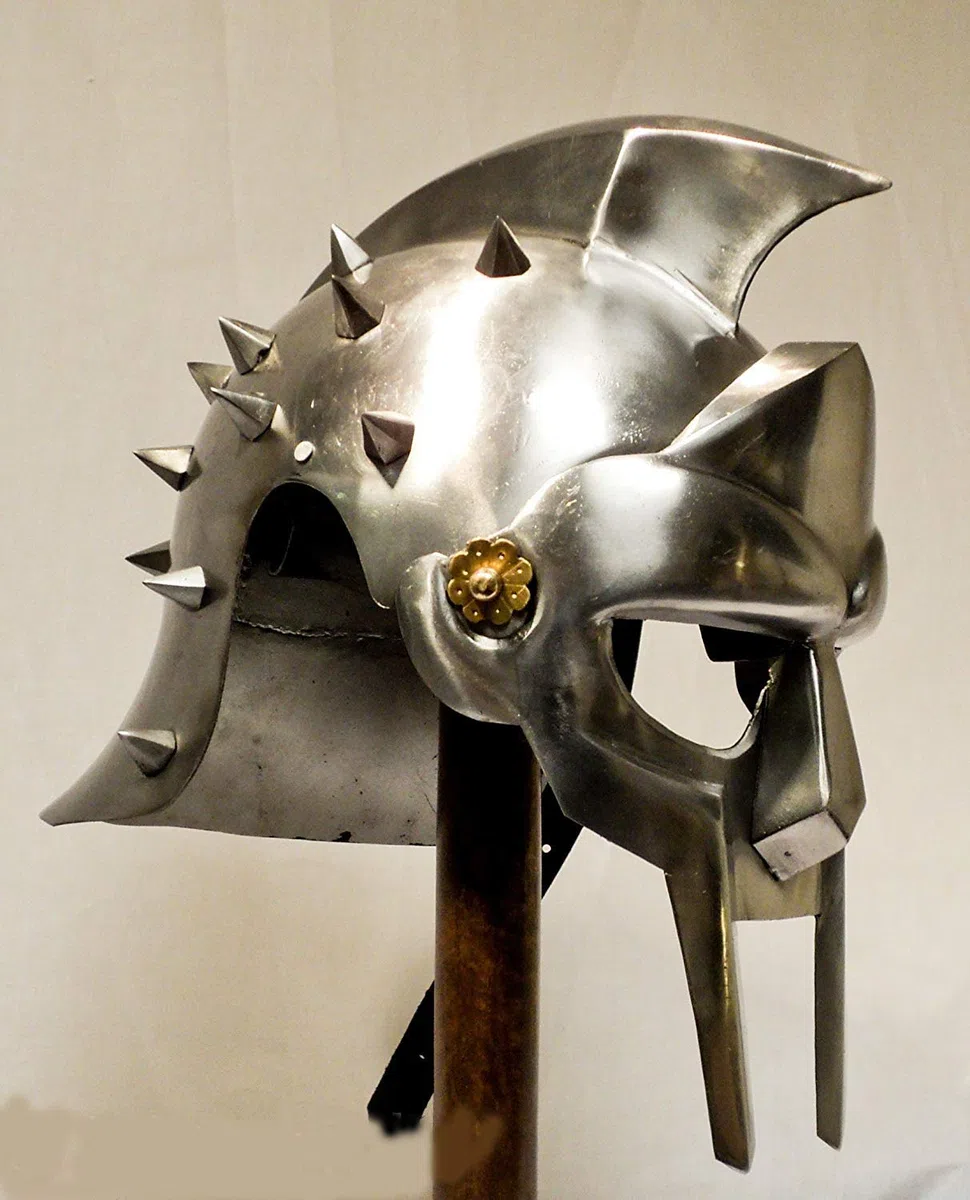 Gladiator Maximus Helmet with Liner Larp Role-Play Fancy-Dress