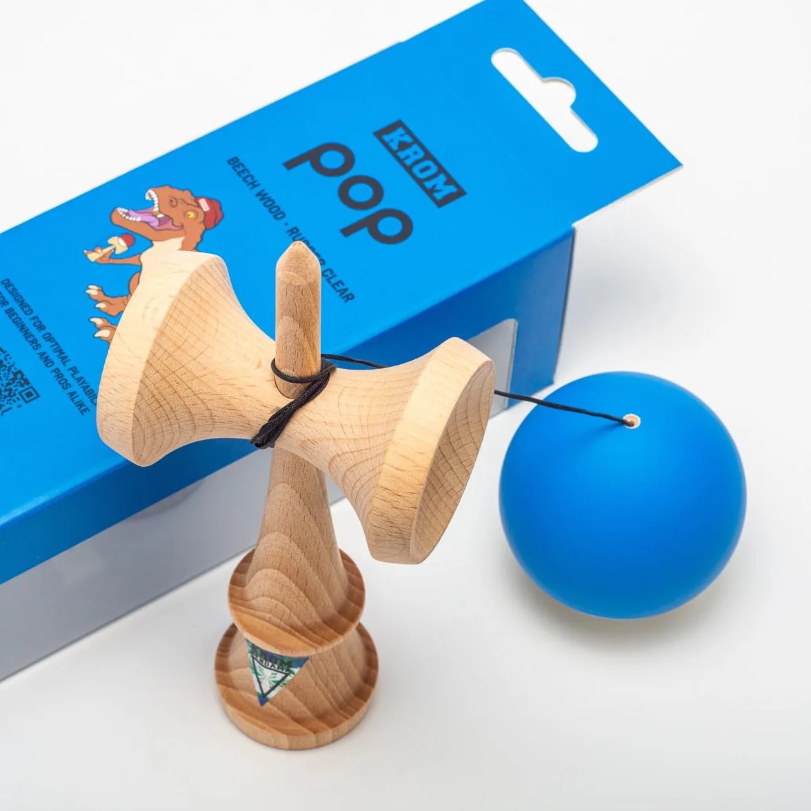 KROM Kendama Gioco - POP Blu Scuro - Equilibrio impeccabile - Abilità cognitive migliorate - Equilibrio, riflessi e creatività migliorati - Modello Kendama Pro fatto per principianti e professionisti.