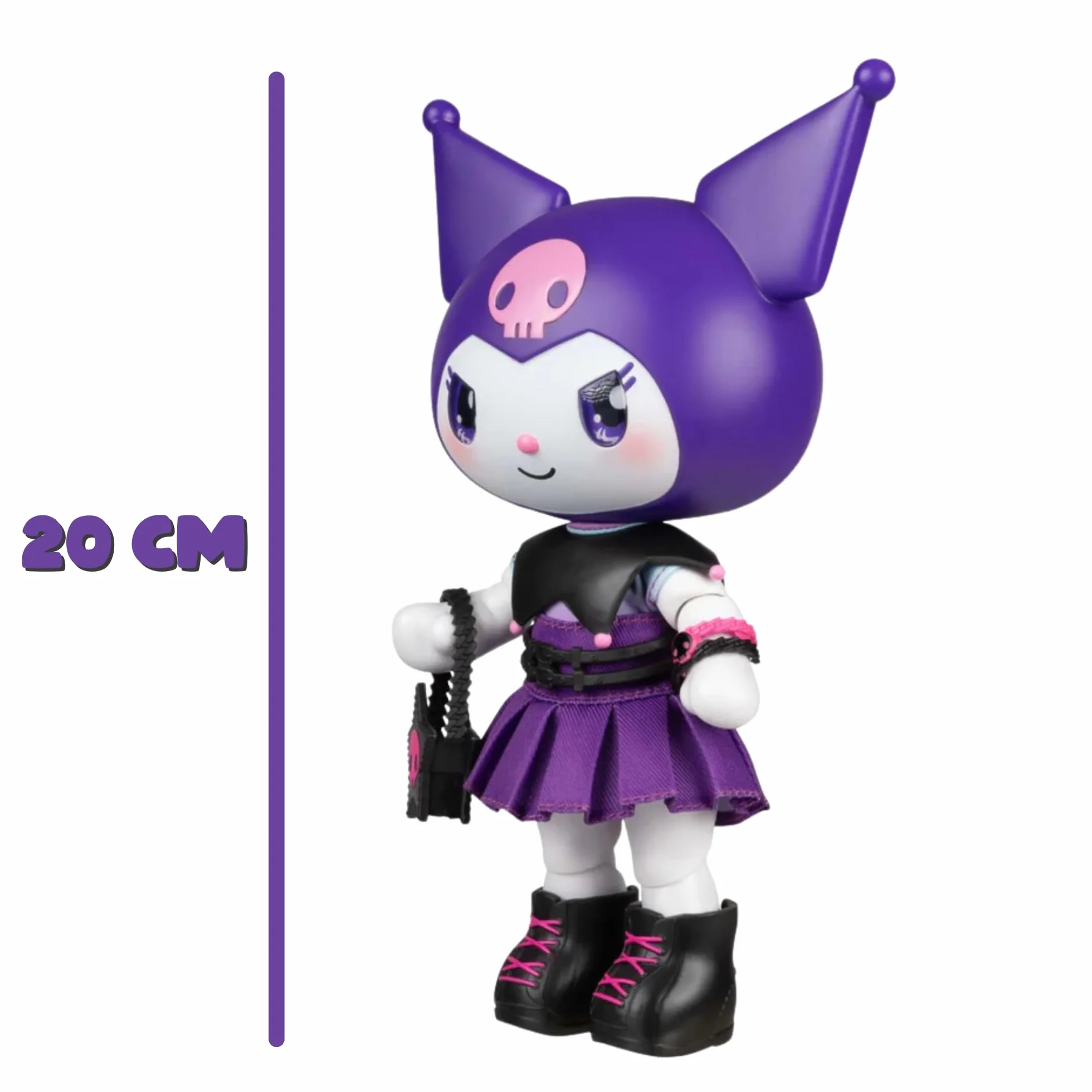 Hello Kitty - Kuromi Premier Bambola 20 cm, 9 Punti Di Articolazione, Vestiti E Accessori Removibili, Per Collezionisti, Bambini e Bambine dai 3 Anni