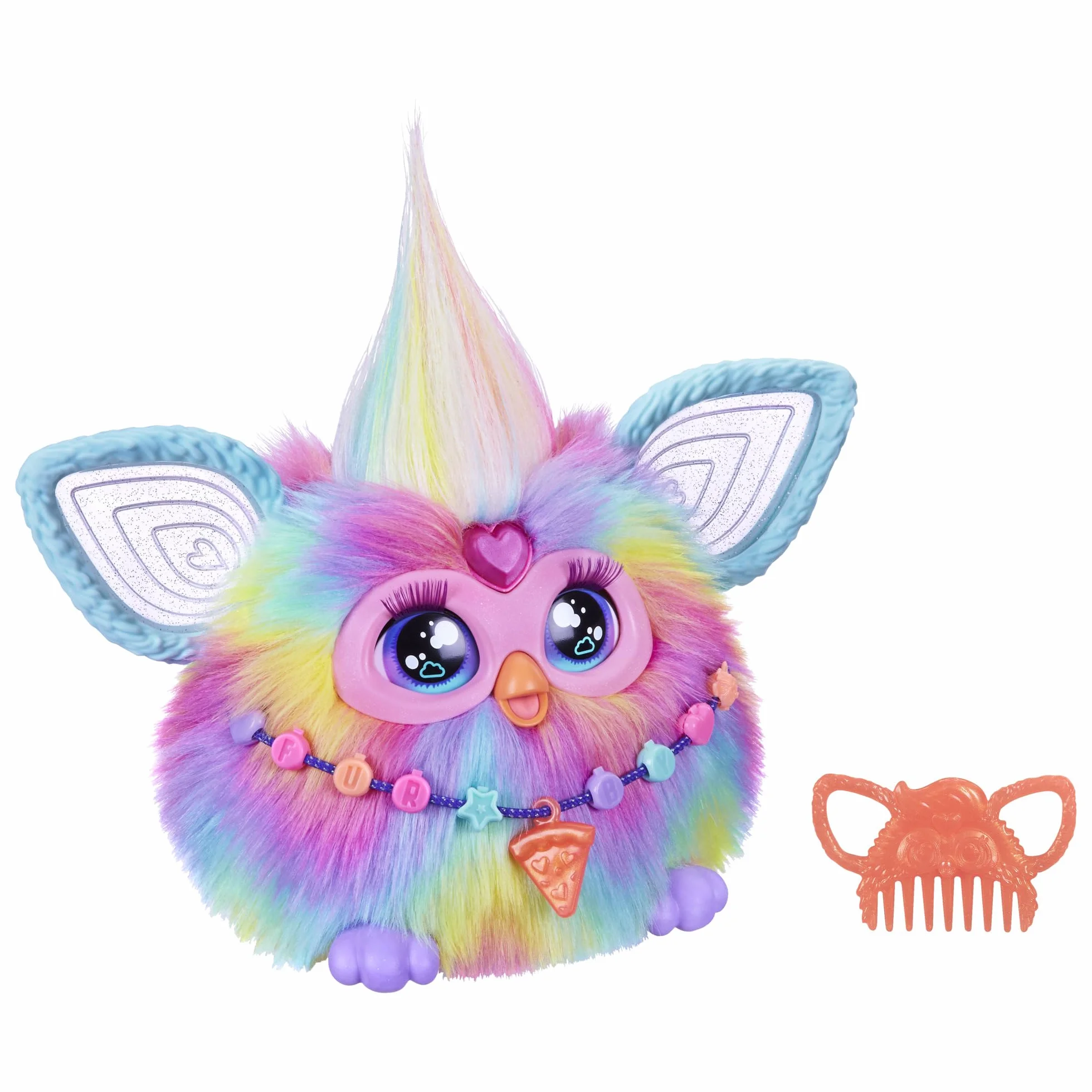 Furby Hasbro Tie Dye Peluche Elettronico per Bambini e Bambine dai 6 Anni in Su, Peluche con Suoni, Luci e 5 Modalità Vocali, Collezionabile, Multicolore