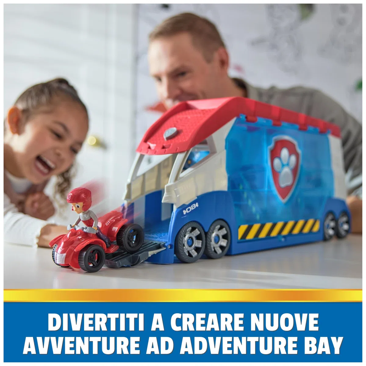 Paw Patrol, PAW Patroller trasformabile con lanciatore per veicoli, luci e suoni, personaggio di Ryder e quad giocattolo, Giocattoli per bambini e bambine da 3 anni in su