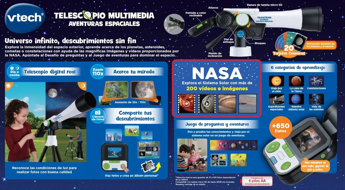 Telescopio multimediale Avventure spaziali