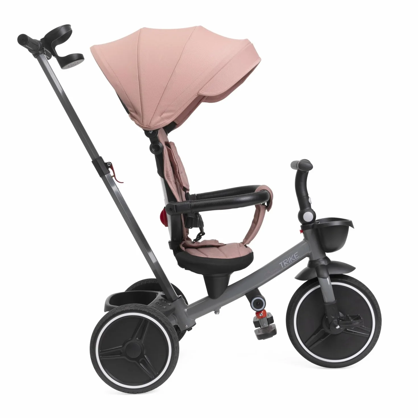 Chicco Triciclo Evolutivo 4 in 1 per Bambini 6 Mesi - 5 Anni, Sedile Reversibile, Manico Telescopico e Chiusura Compatta, Triciclo Pieghevole con Tettoia Parasole e Freno Centralizzato