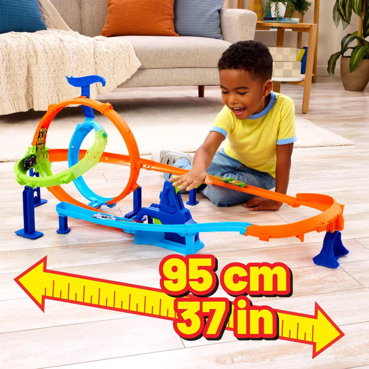 Hot Wheels Mega Ciclone Pista Giri della Morte Veicolo Incluso Speed Snap JHK73