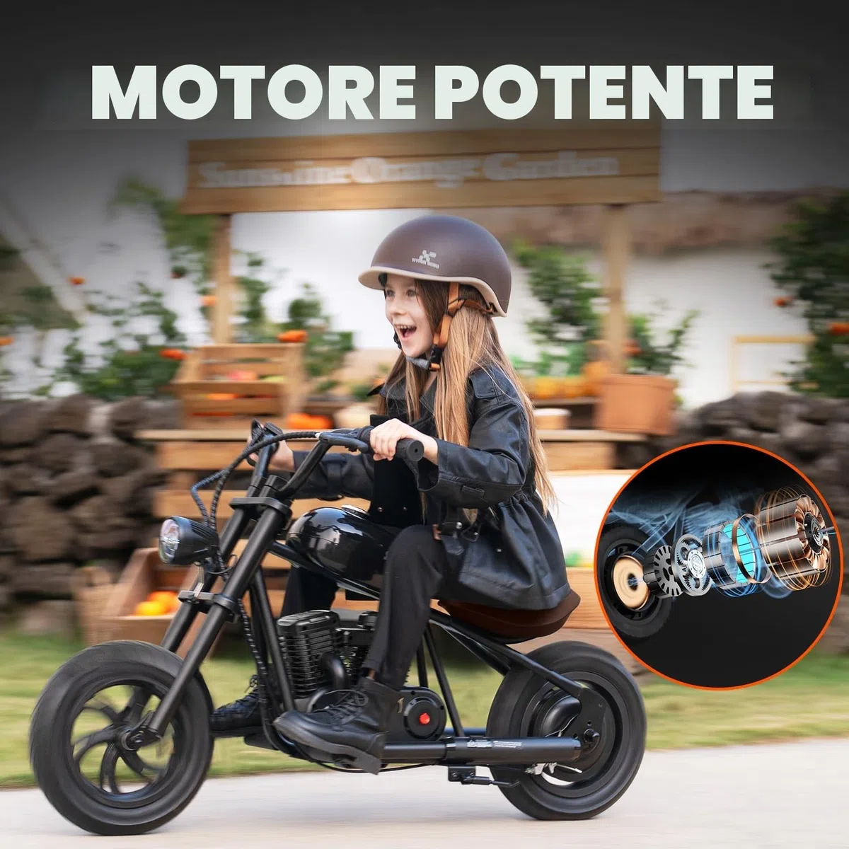 HYPER GOGO Challenger 12 Motocicletta elettrica per bambini 160W 8/12/16 KMH 12"