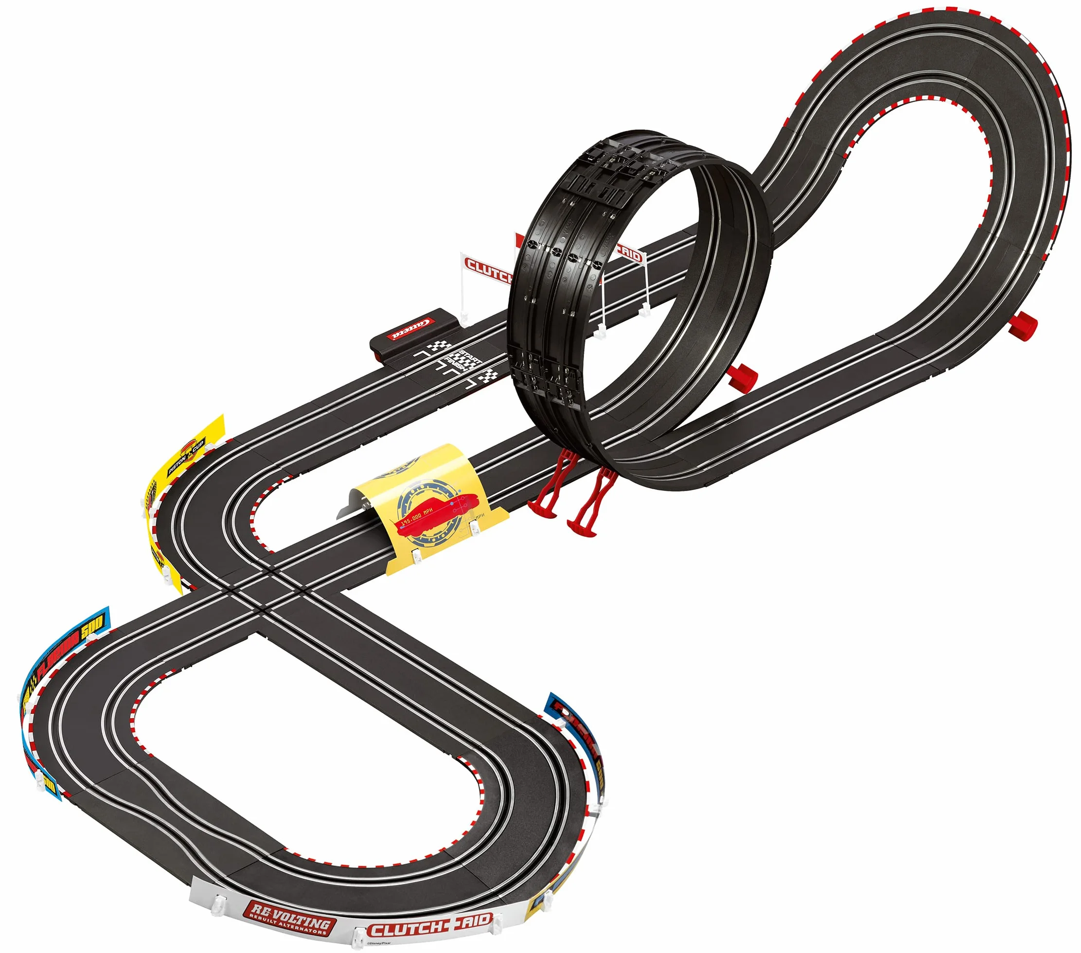 Carrera GO!!! Disney Pixar Cars Neon Nights Set Pista da Scontro con Saetta McQueen e Jackson Storm Gioco per Bambini 6+ Anni