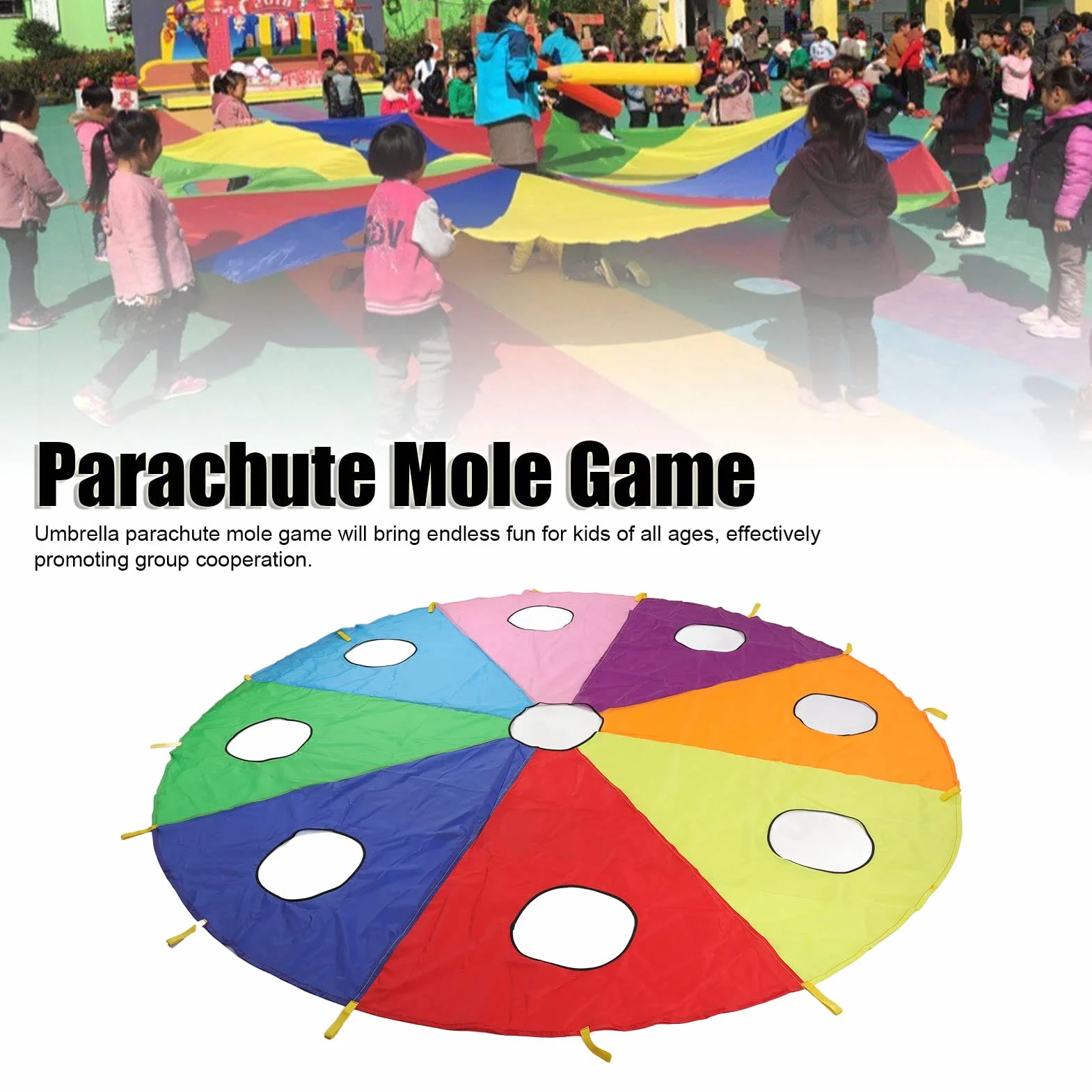 Gioco della Talpa del Paracadute All'aperto, Gioco Interattivo del Martellante della Talpa del Paracadute a 9 Buche All'aperto Spotrs Games