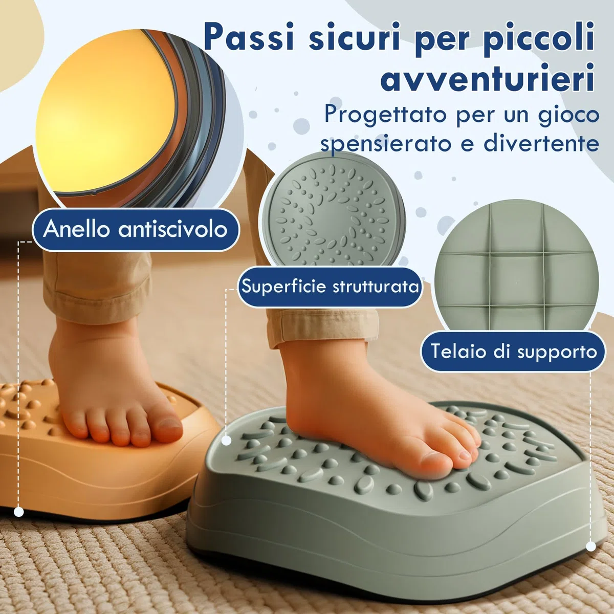 Lehoo Castle Pietre di Bilanciamento, Antiscivolo Stepping Stones per Bambini, Balance Board