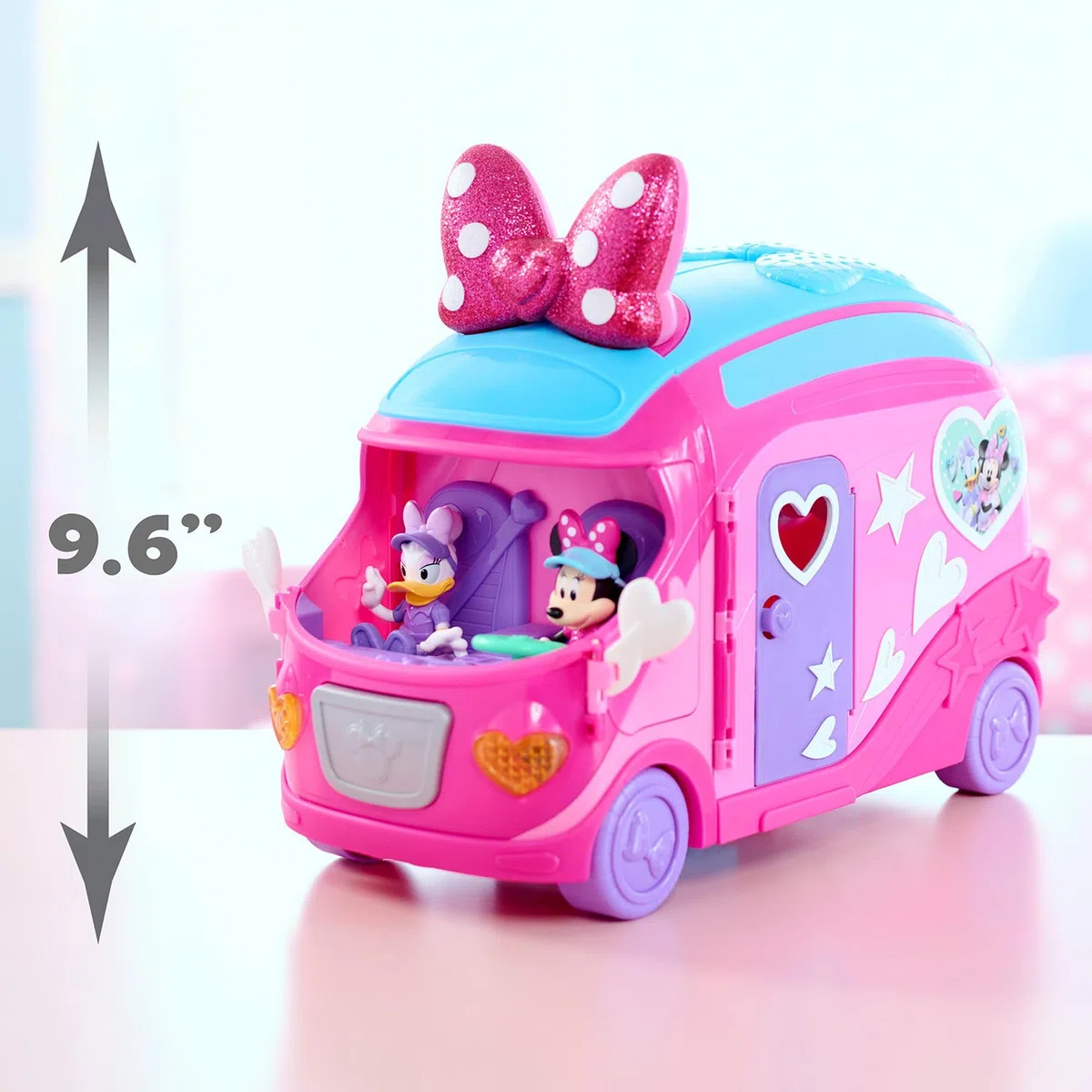 Minnie Set di gioco Glamper di Minni Bows-A-Glow Disney Junior e personaggi con 13 pezzi, giochi per bambini dai 3 anni in su, Esclusiva Amazon di Just Play