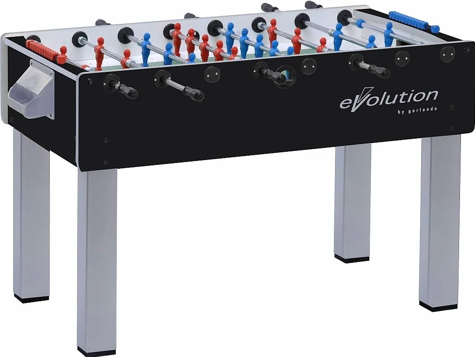 Garlando Calcio Balilla F-200 Evolution Con Aste Uscenti Nero/Argento