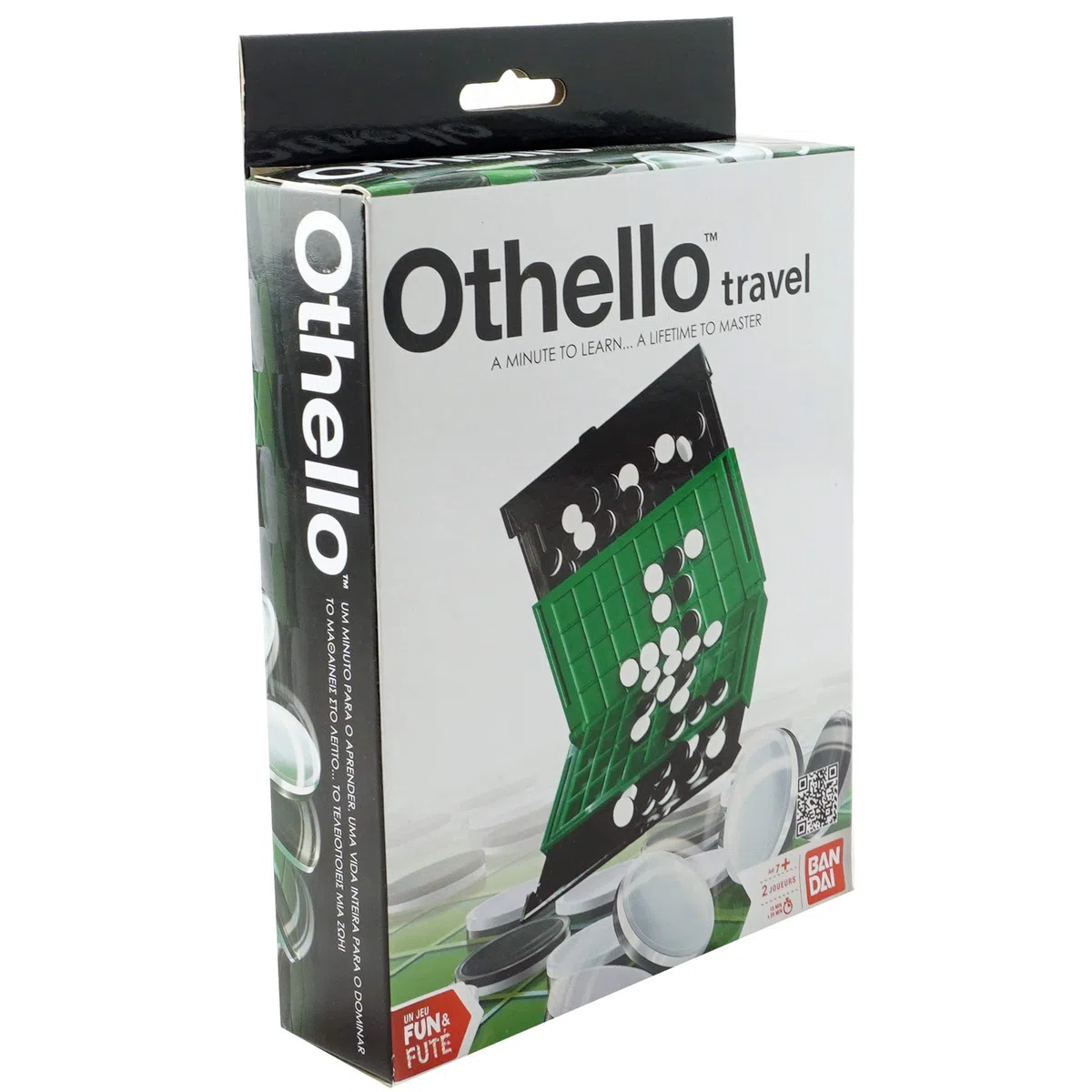 BANDAI Giochi Divertenti e Intelligenti-Othello Edizione Viaggio società strategia-Gioco portatile-MH80050, Multicolore, MH80050