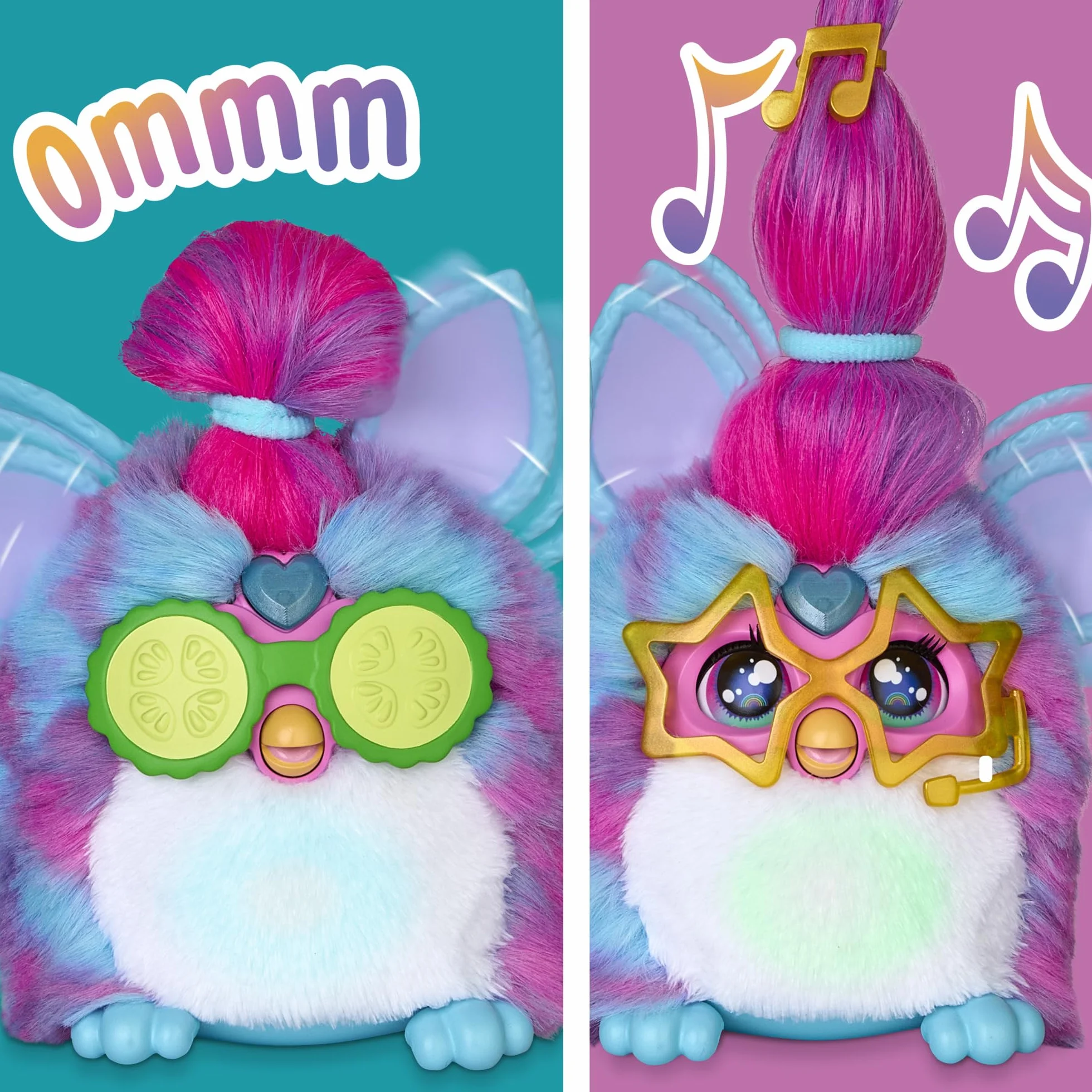 Furby Vibes Blue Razz Peluche Giocattolo Elettronico Interattivo per Bambini 6+