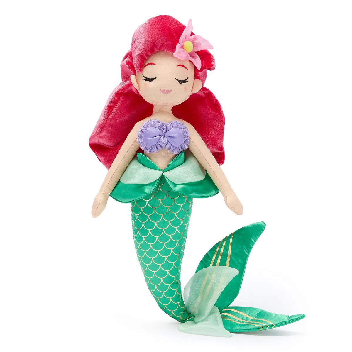 Disney Store Official Bambola di Peluche Media Ariel, Peluche La Sirenetta, 45 cm