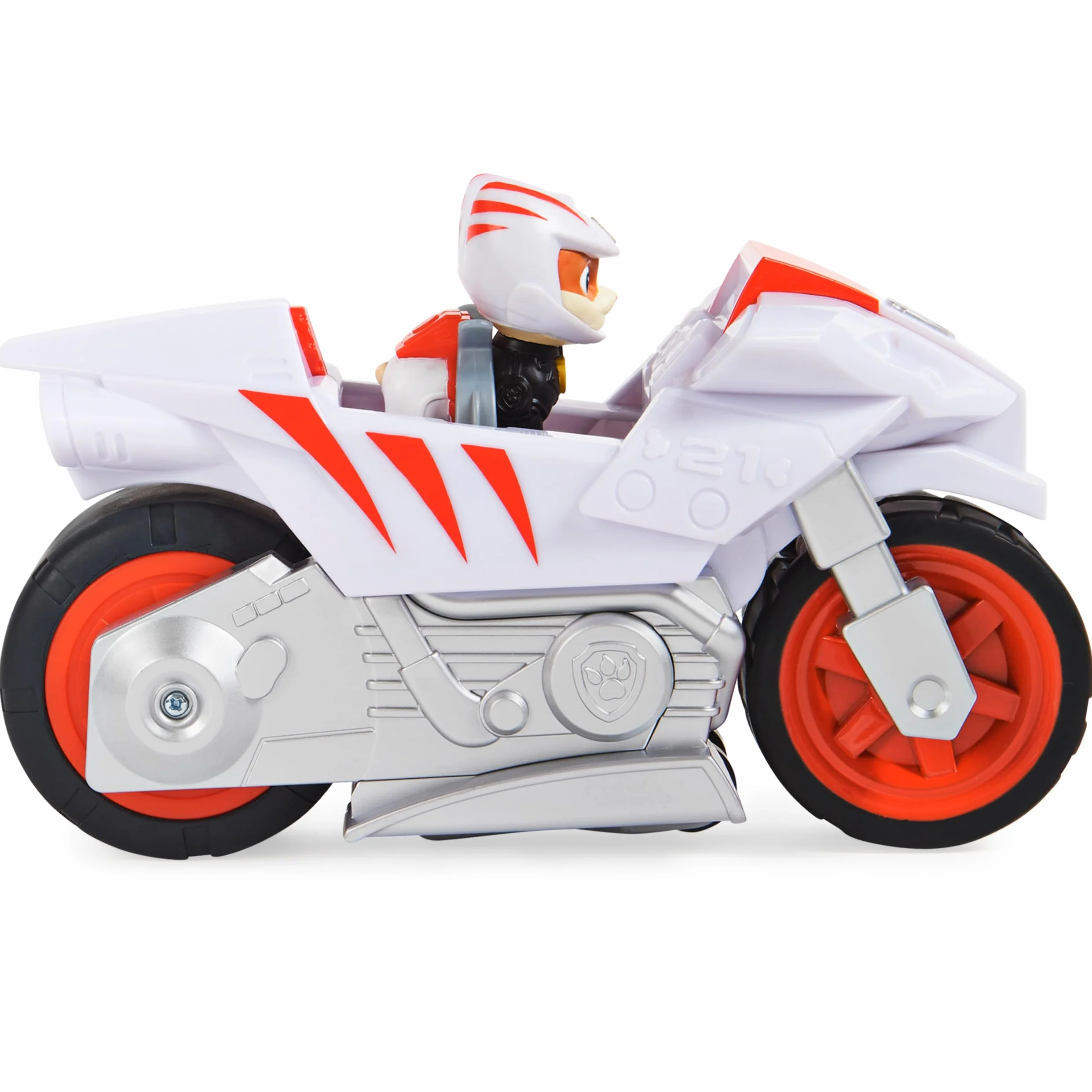 Paw Patrol Moto Pups Wildcat’s Deluxe Pull Back Motorcycle Vehicle with Wheelie Feature and Figure