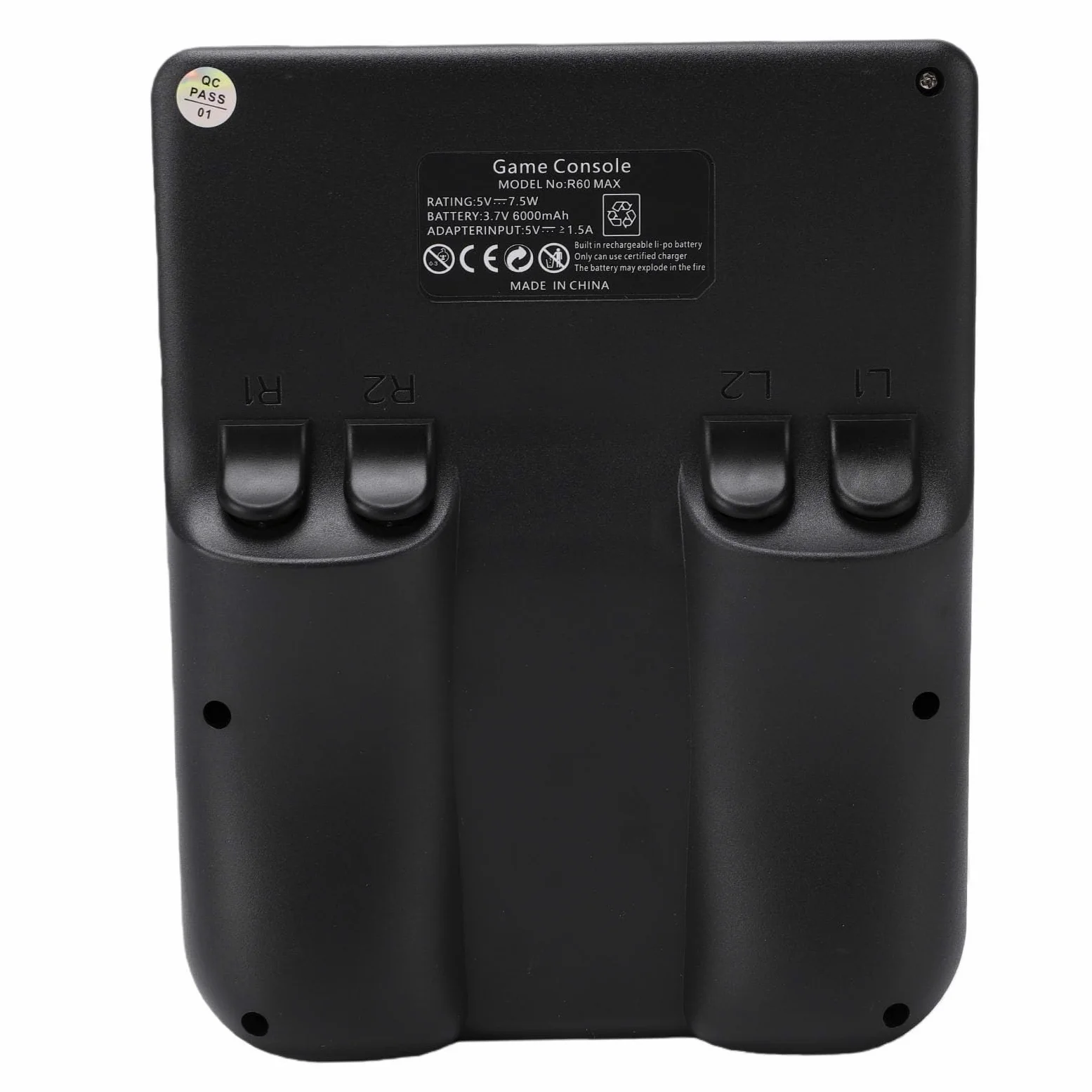 VBESTLIFE Console di Gioco Portatile retrò, Schermo da 6 Pollici con Batteria da 6000 MAh e Scheda di Memoria da 128 GB, per Giochi Classici e Giochi Portatili (BLACK)