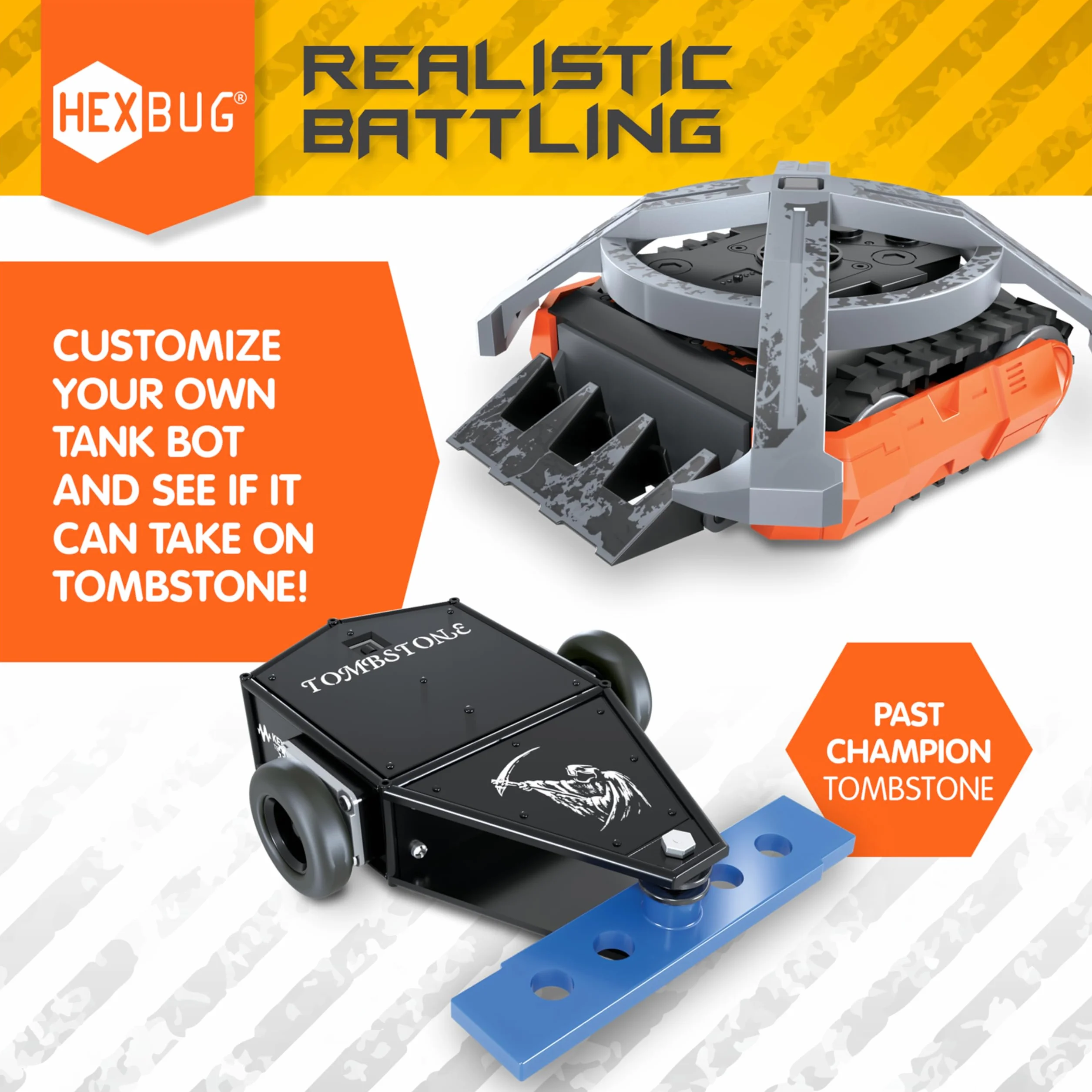 HEXBUG BattleBots Arena Max, Robot Giocattolo telecomandato per Bambini con Oltre 30 Pezzi, Giocattoli STEM per Ragazzi e Ragazze dagli 8 Anni in su, batterie Incluse